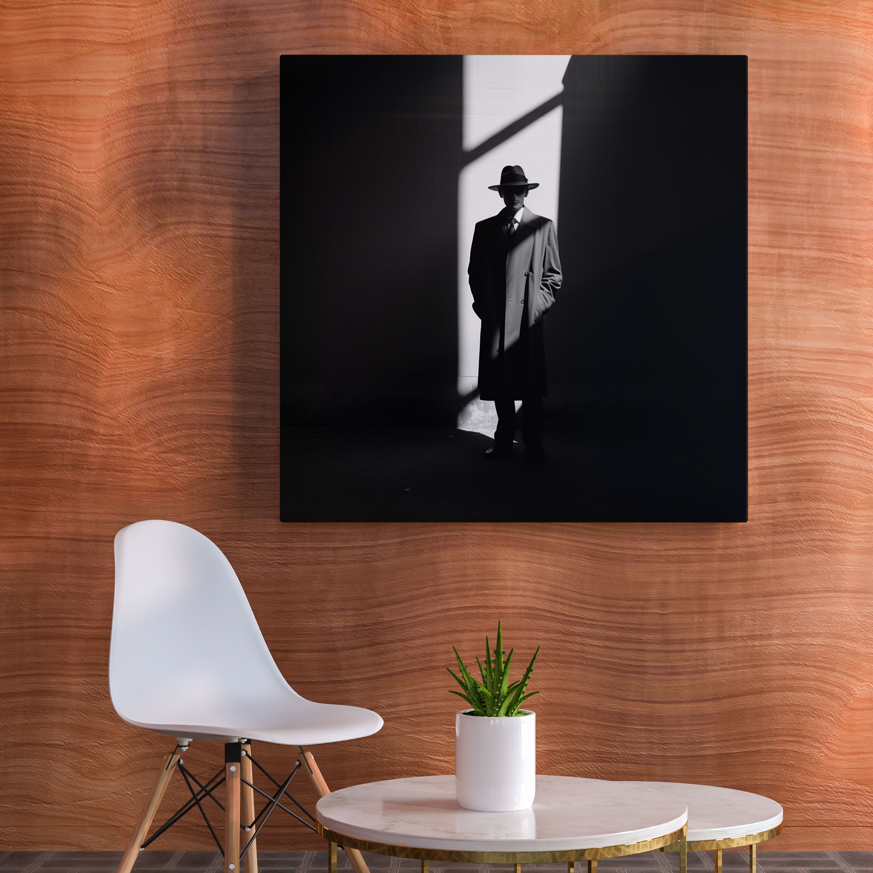 Godfather Shadows Canvas - Godfather, Silhouette, Home Decoration, Black And White
