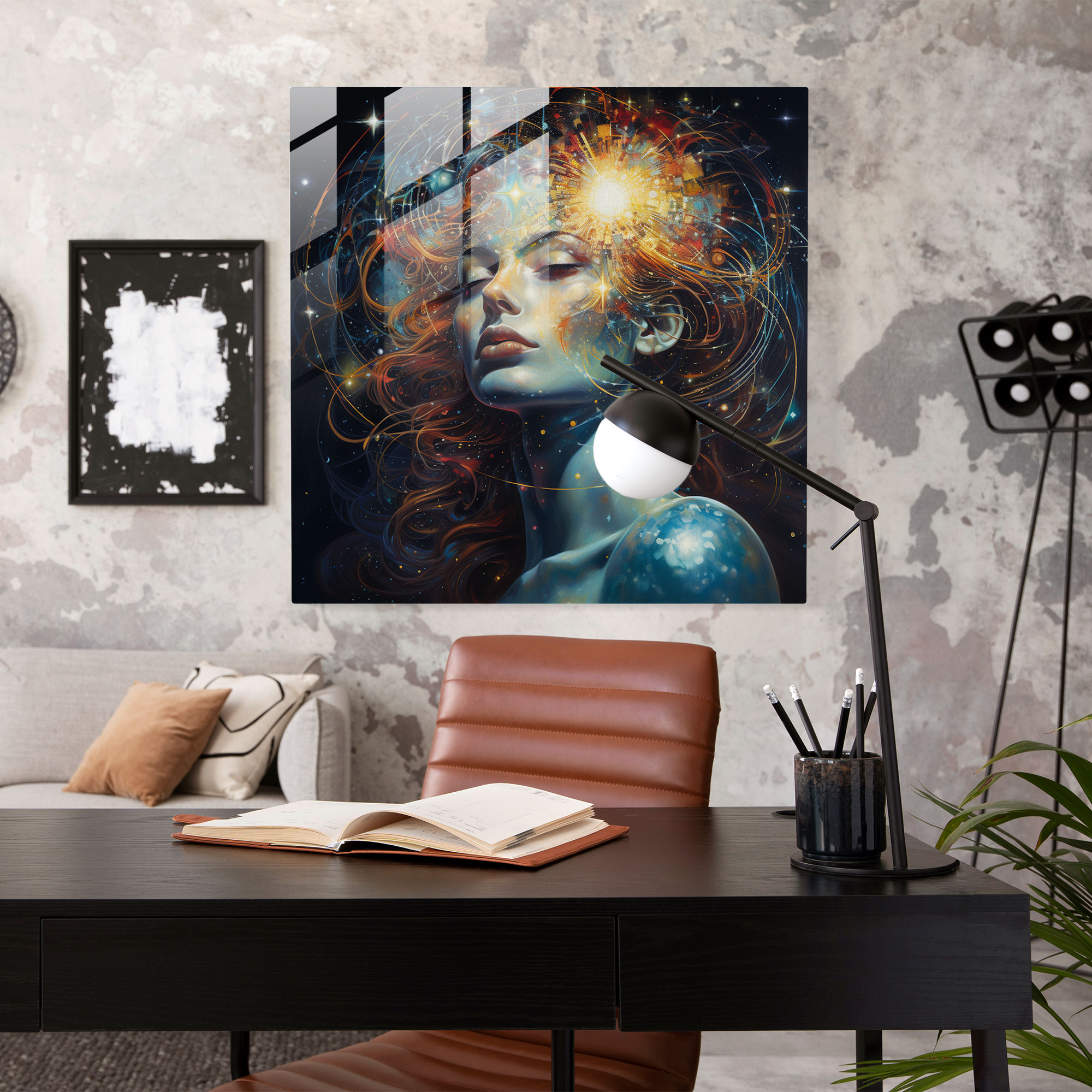 Glasbild Stellar Infusion - Moderne Wanddekoration