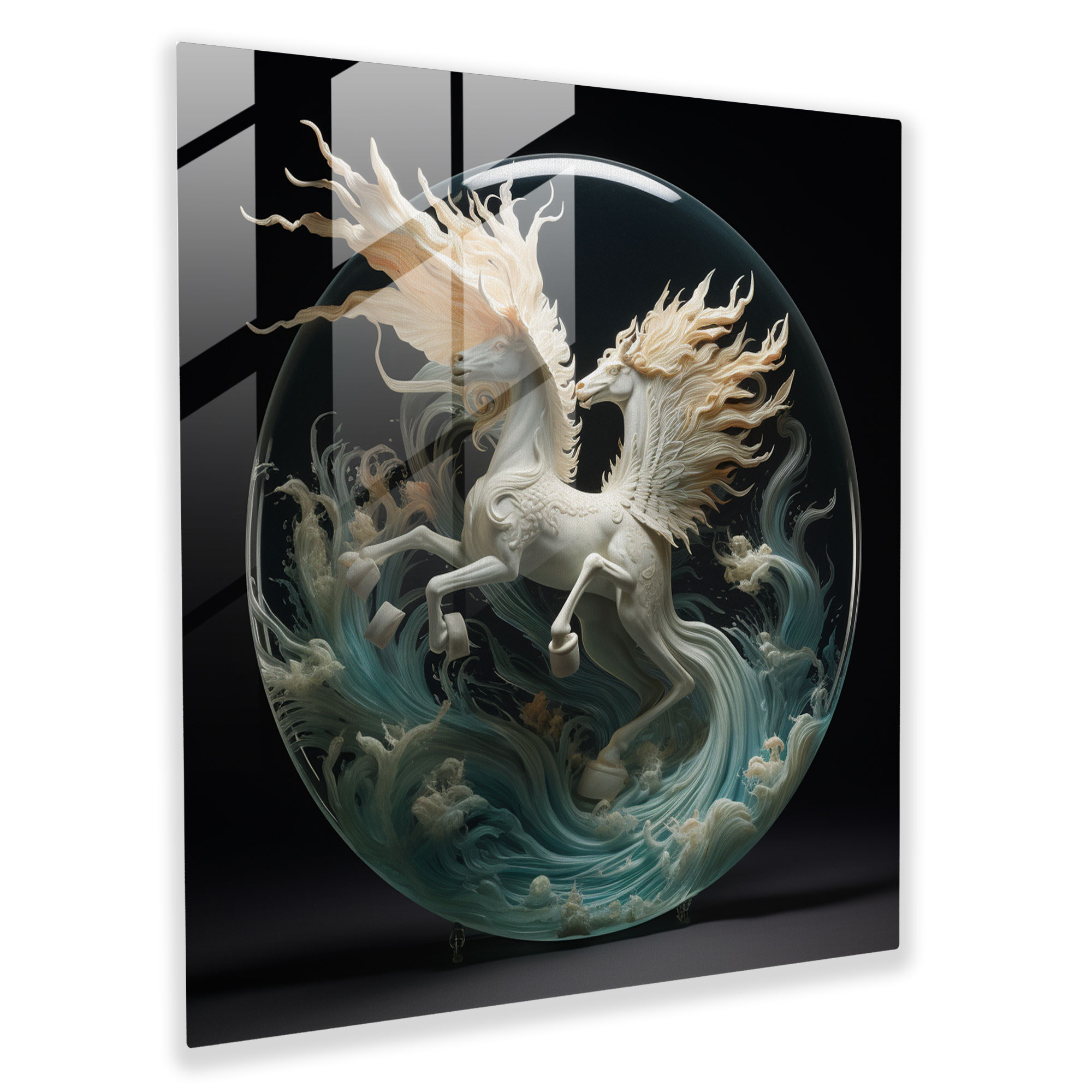 Whimsical Phantasmagoria Glass Print - Delicate Wall Decor