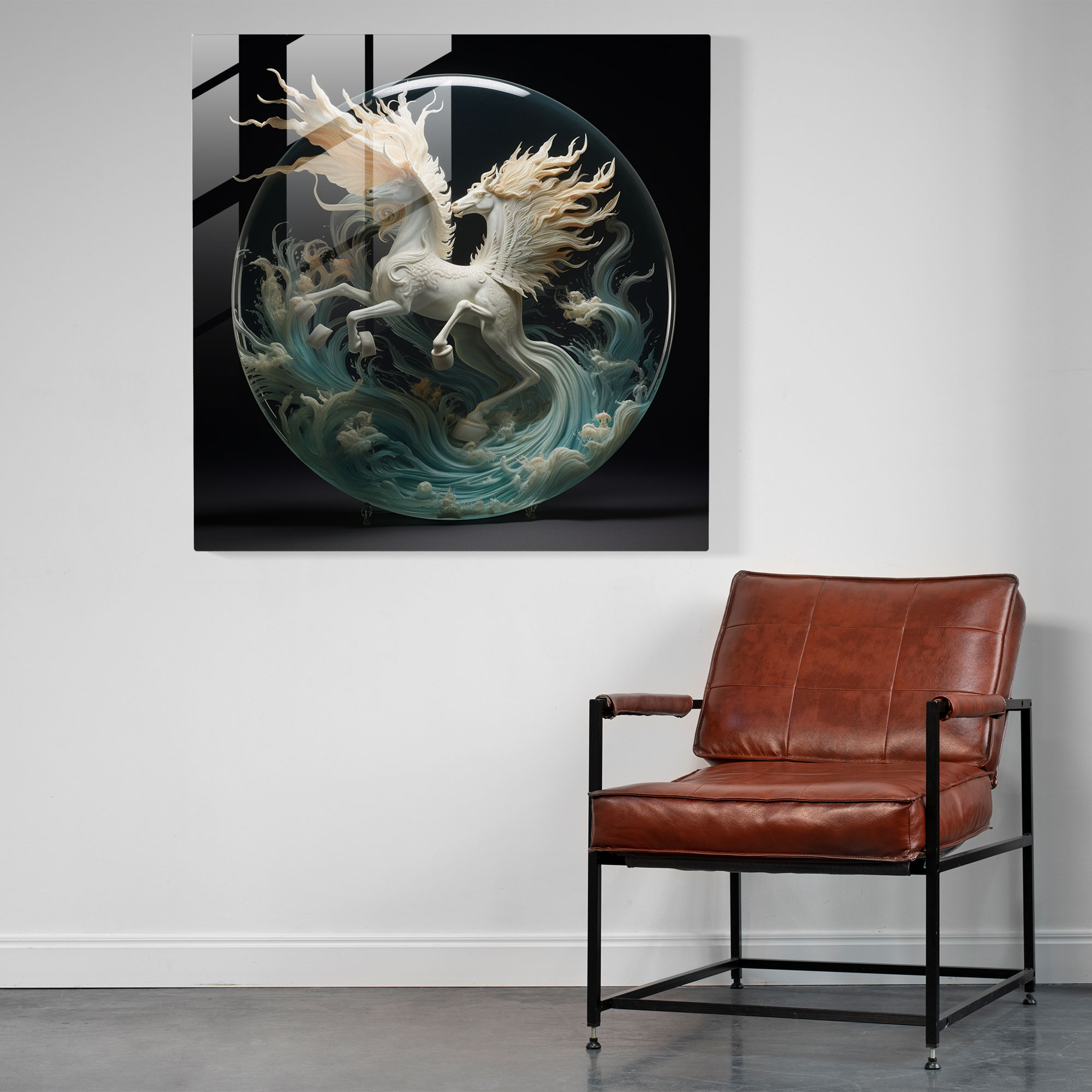 Whimsical Phantasmagoria Glass Print - Delicate Wall Decor