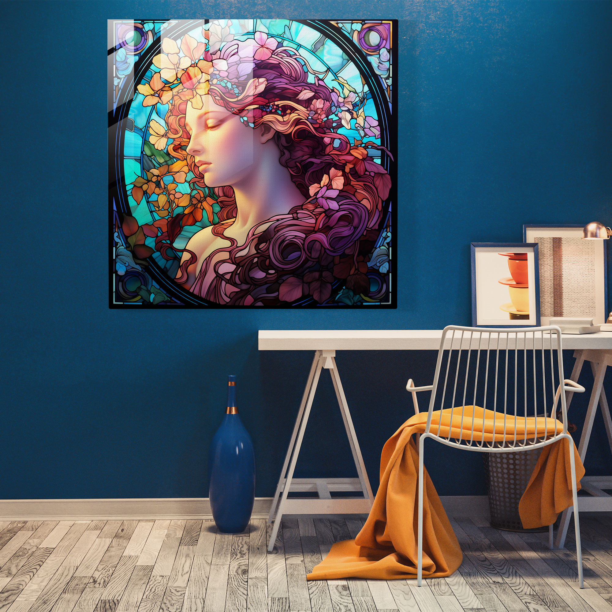 Goddess of Love Glass Wall Art - Exquisite Home Decoration