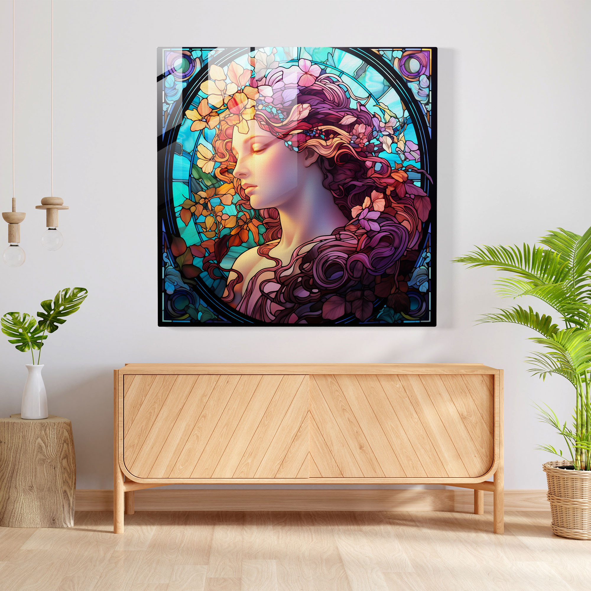 Goddess of Love Glass Wall Art - Exquisite Home Decoration