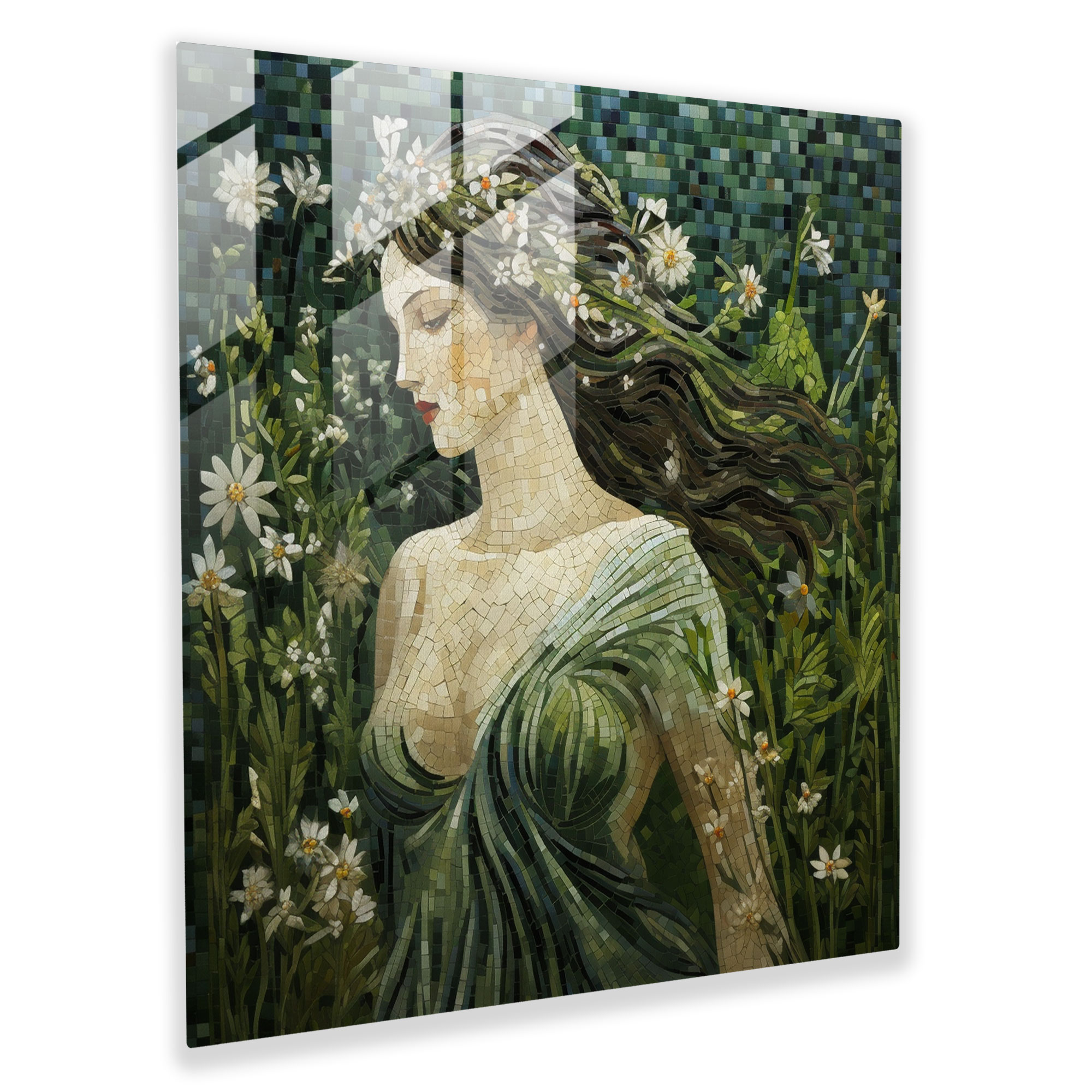 Contemporanea Florens Glass Print - Greek Goddess Demeter Glass Wall Art