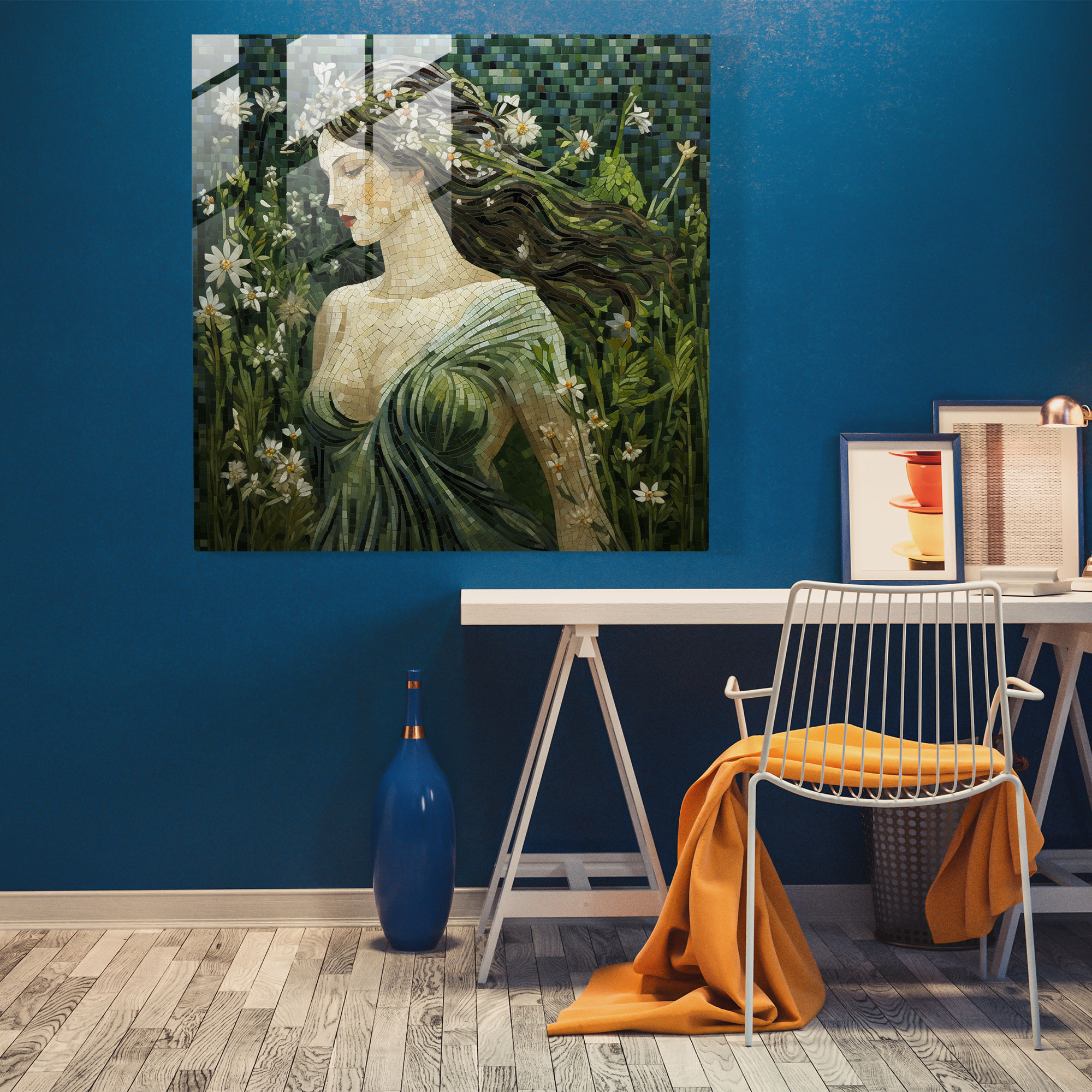 Contemporanea Florens Glass Print - Greek Goddess Demeter Glass Wall Art