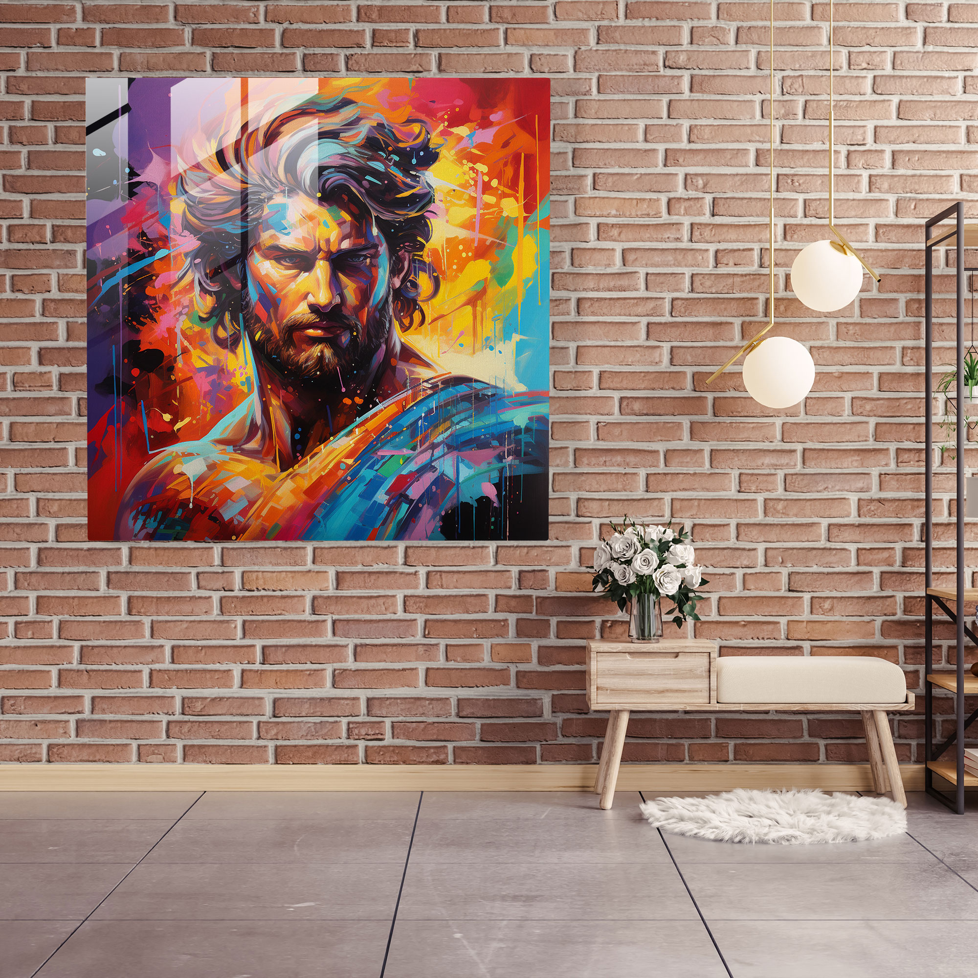 Audacem Luctor Glass Print - Greek God Ares Glass Wall Art