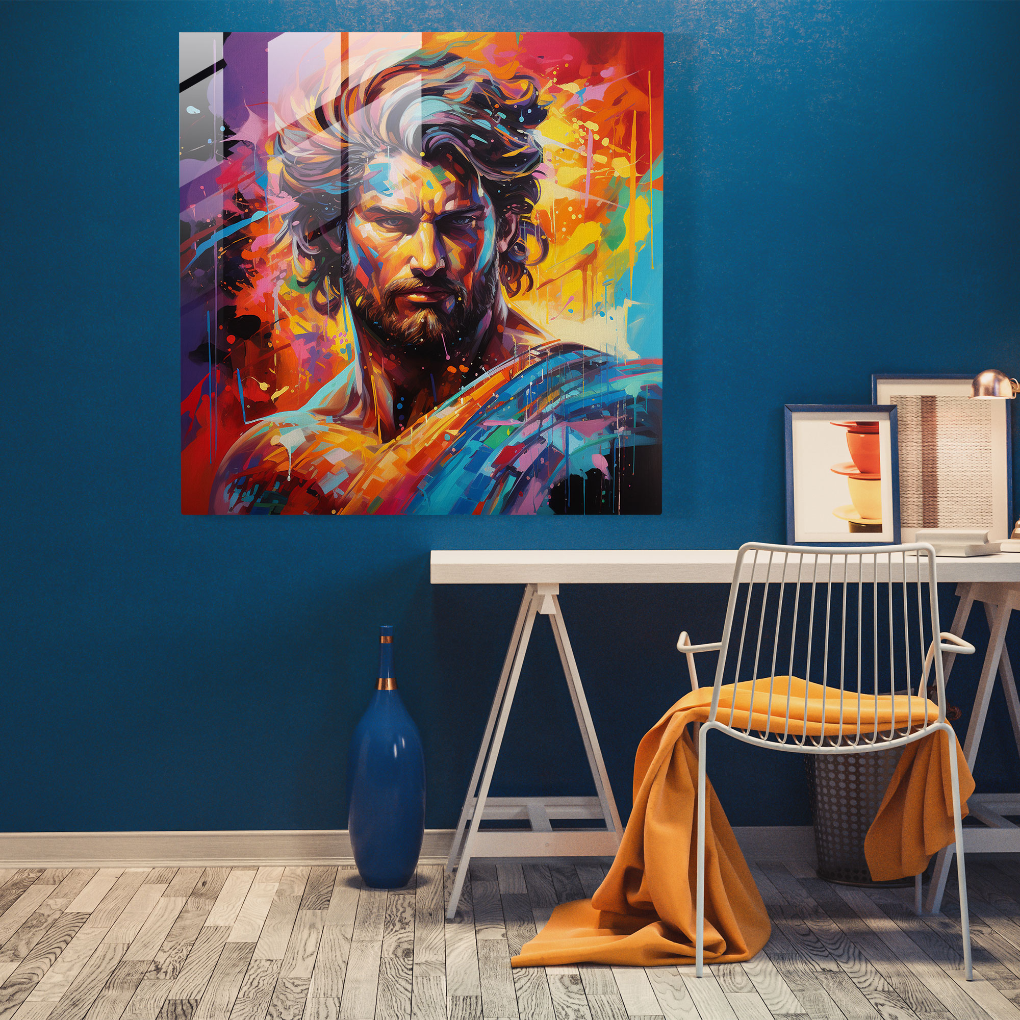 Audacem Luctor Glass Print - Greek God Ares Glass Wall Art