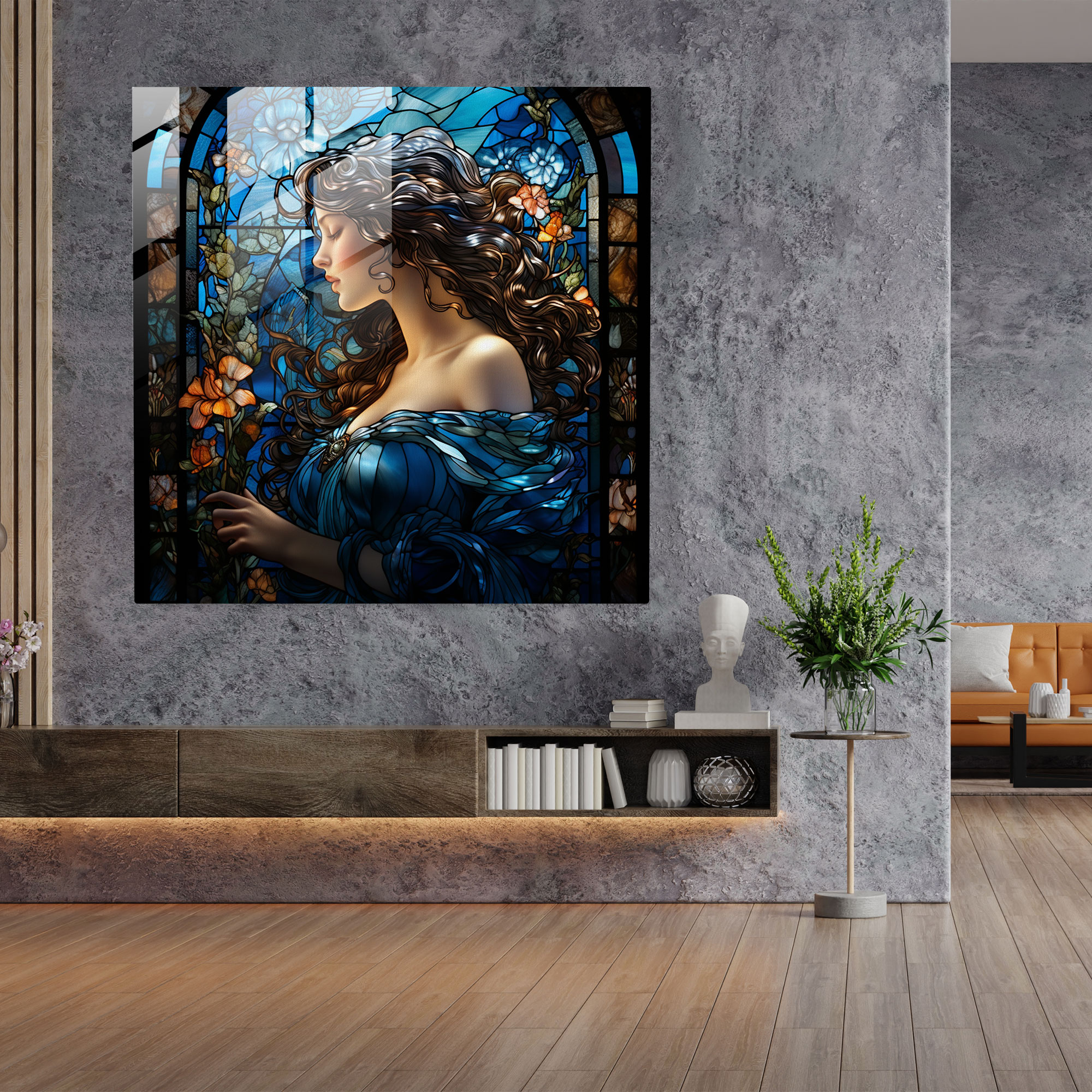 Glasbild mit ätherischen Visionen