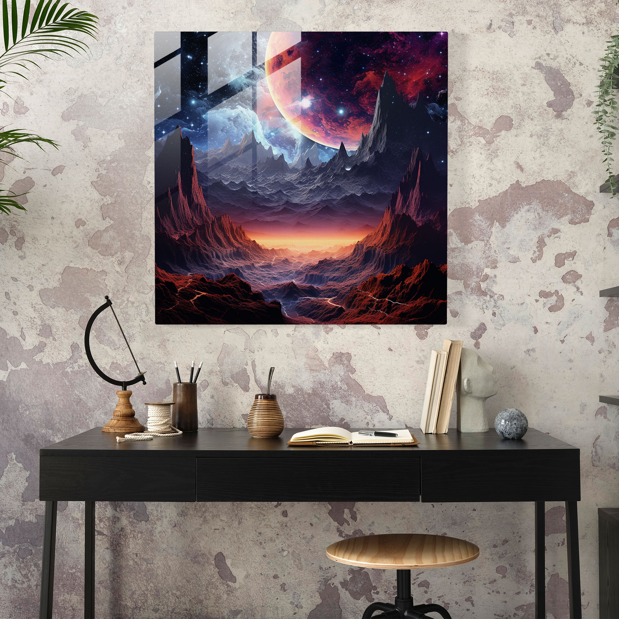 Glasbild Kosmische Symphonie