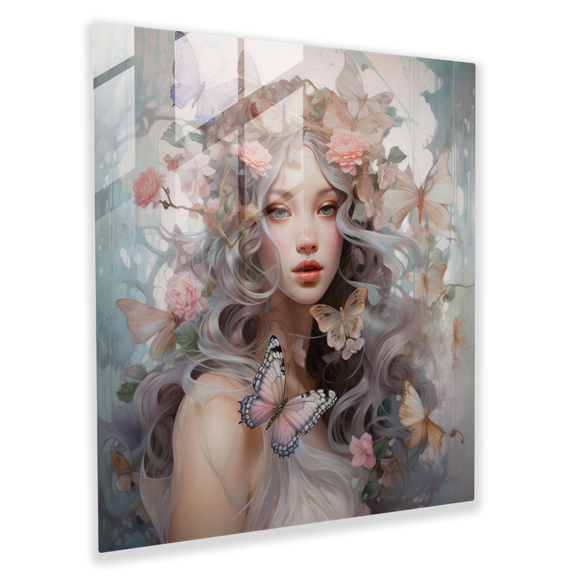 Enchanting Serendipity Glass Print - Greek Goddess Modern Artwork Glass Wall Art