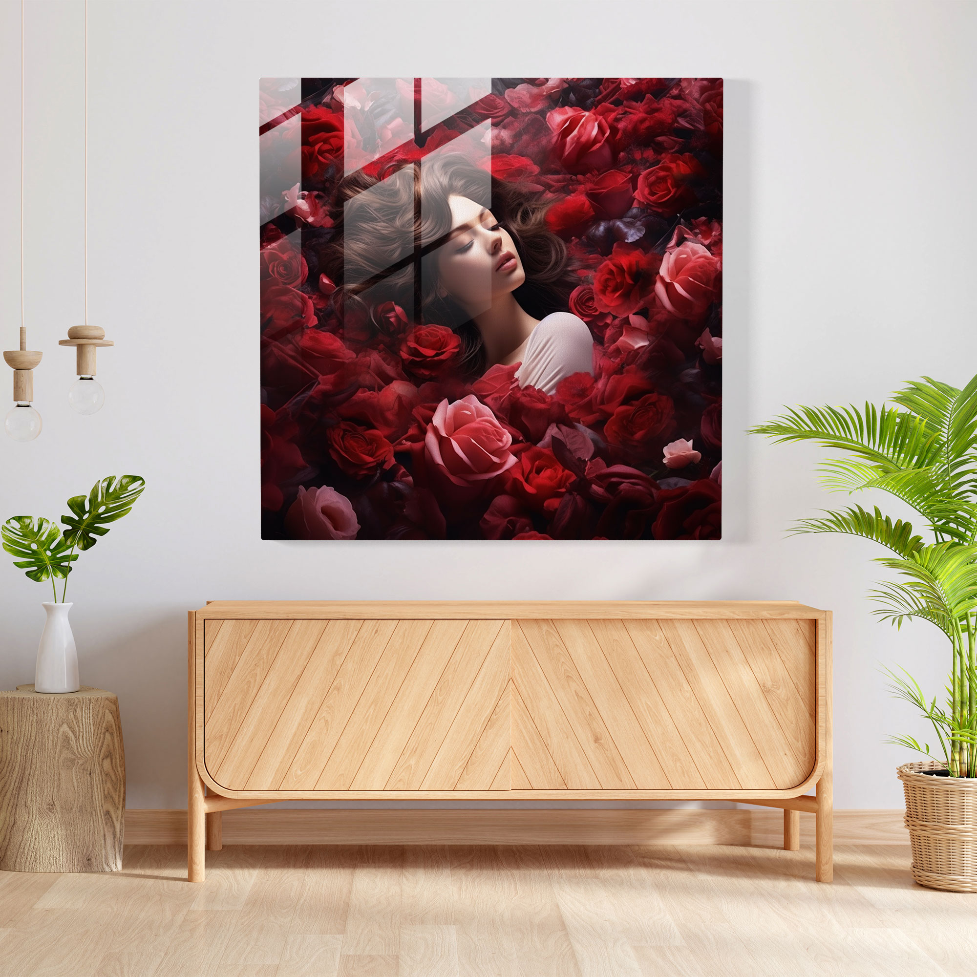 Captivating Contemporary Digital Art Glass Print