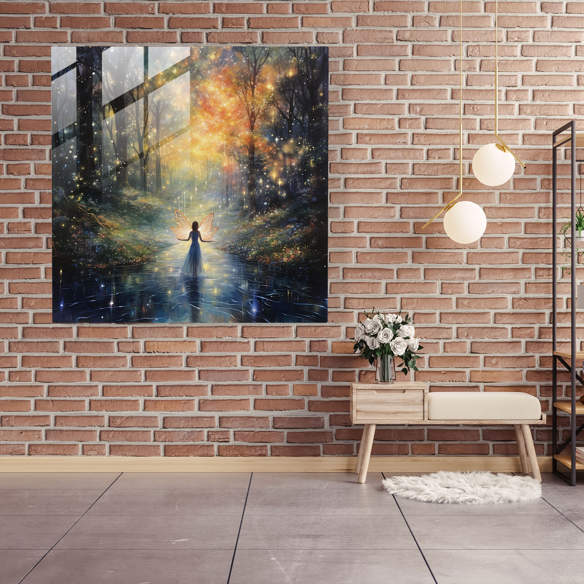 Büyülü Peri Cam Tablo - Parıltı Modern Sanat Cam Sanatı