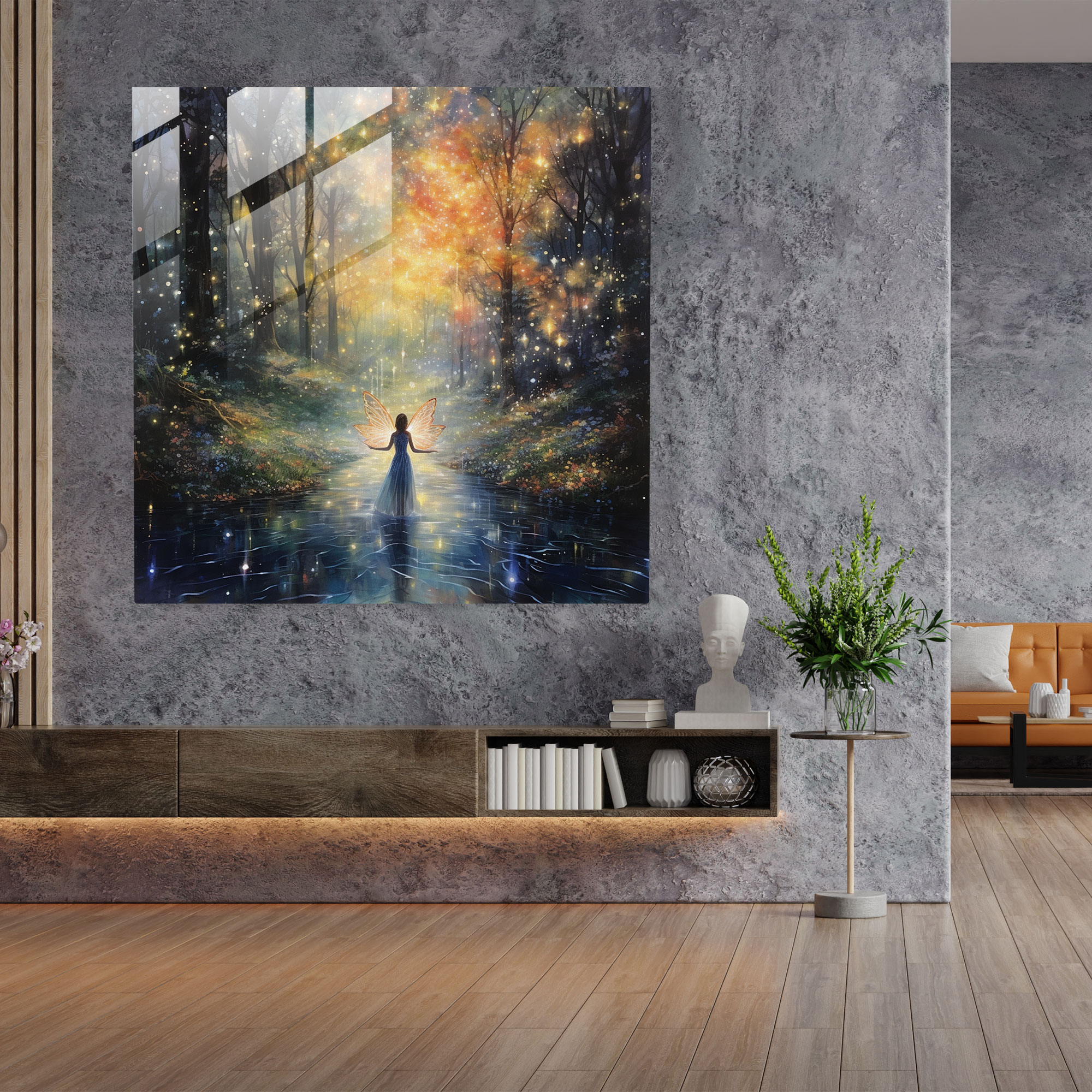 Büyülü Peri Cam Tablo - Parıltı Modern Sanat Cam Sanatı