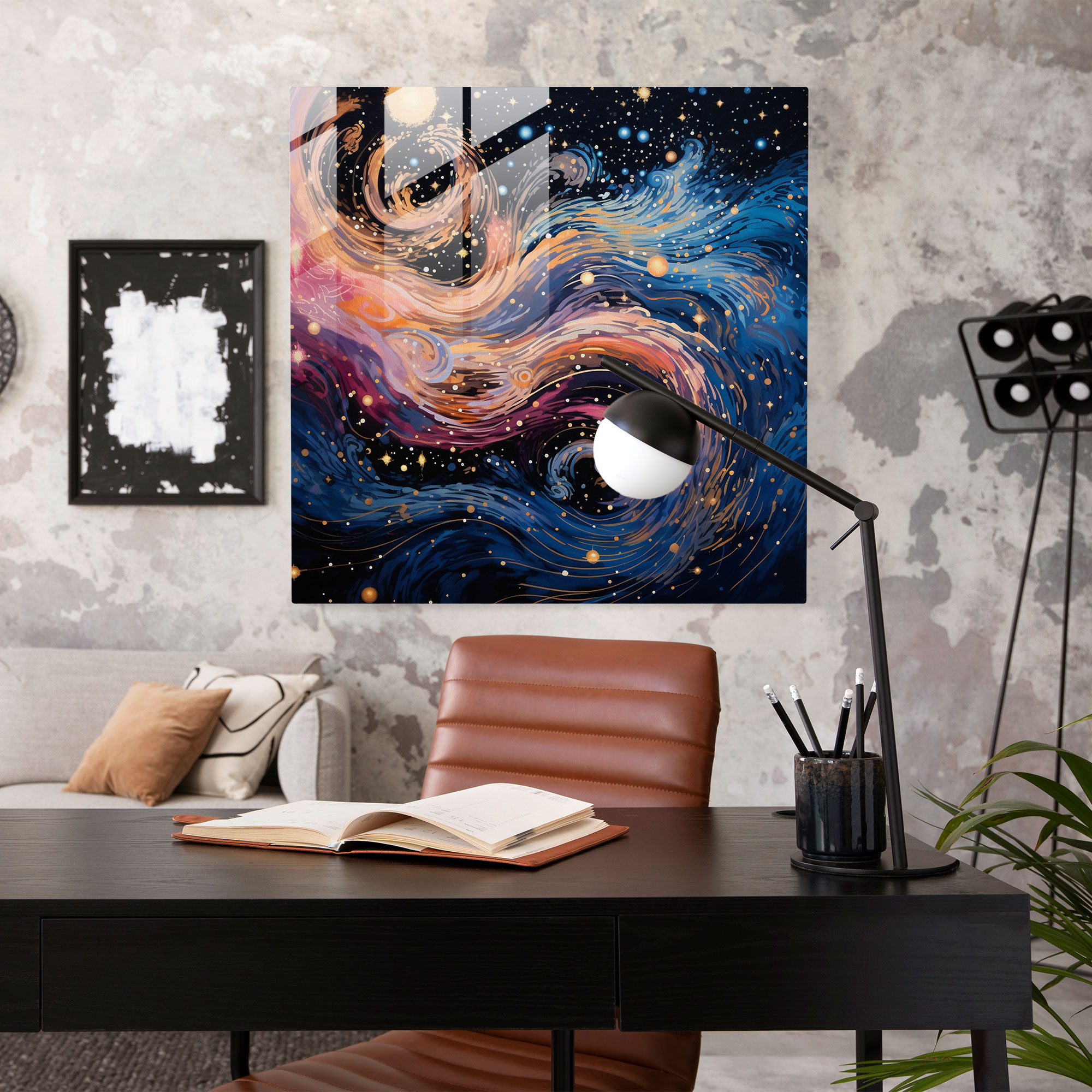 Galactic Glitter Glass Print - Glitter, Sparkling Stars, Glitter, Space