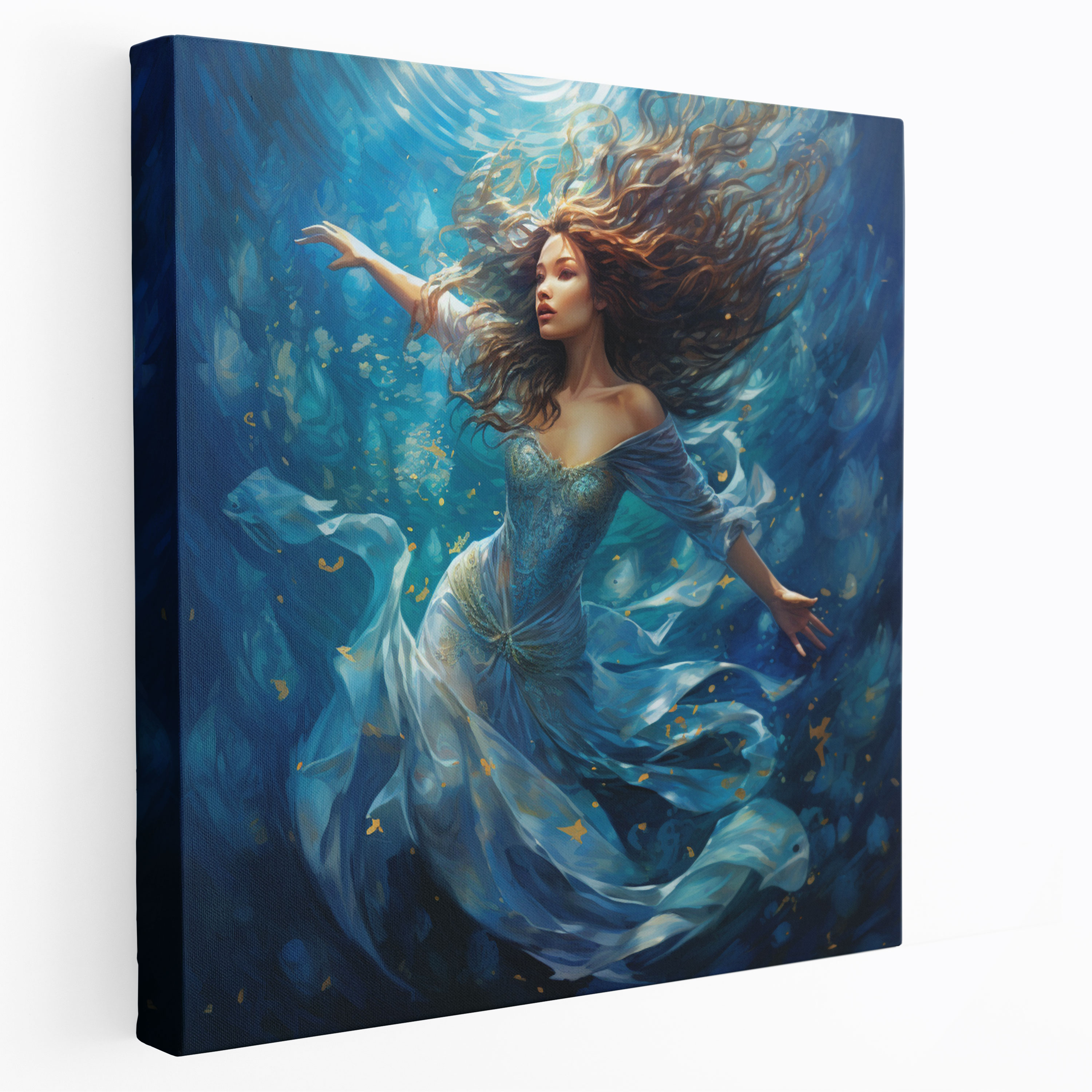 Glitter Wall Art - Enchanting Mermaid Seascape - Glitter, Wall Decoration, Ocean, Wall Art
