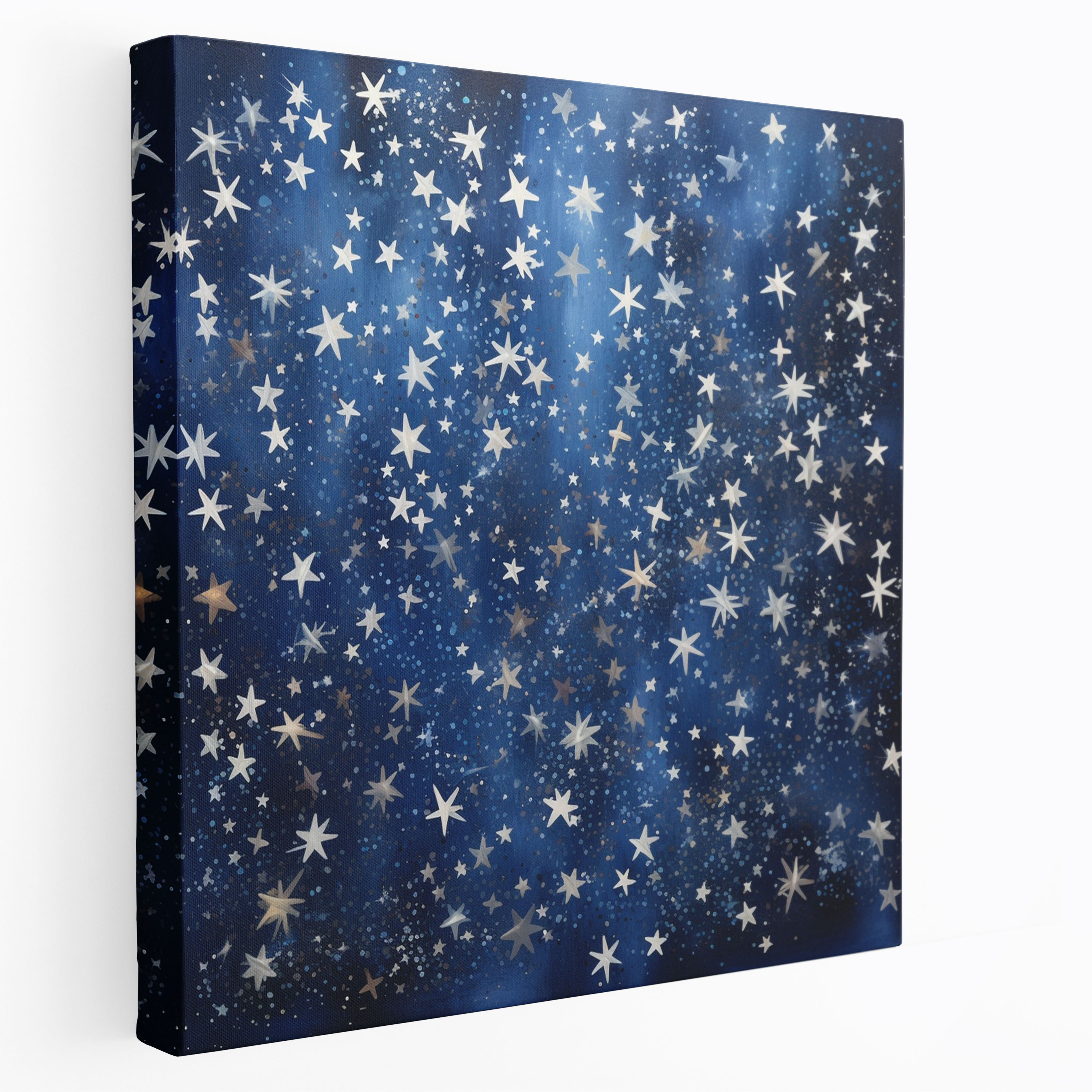 Glitter Canvas Print - Stellar Serenity - Glitter, Home Decoration, Sparkling Stars, Serenity