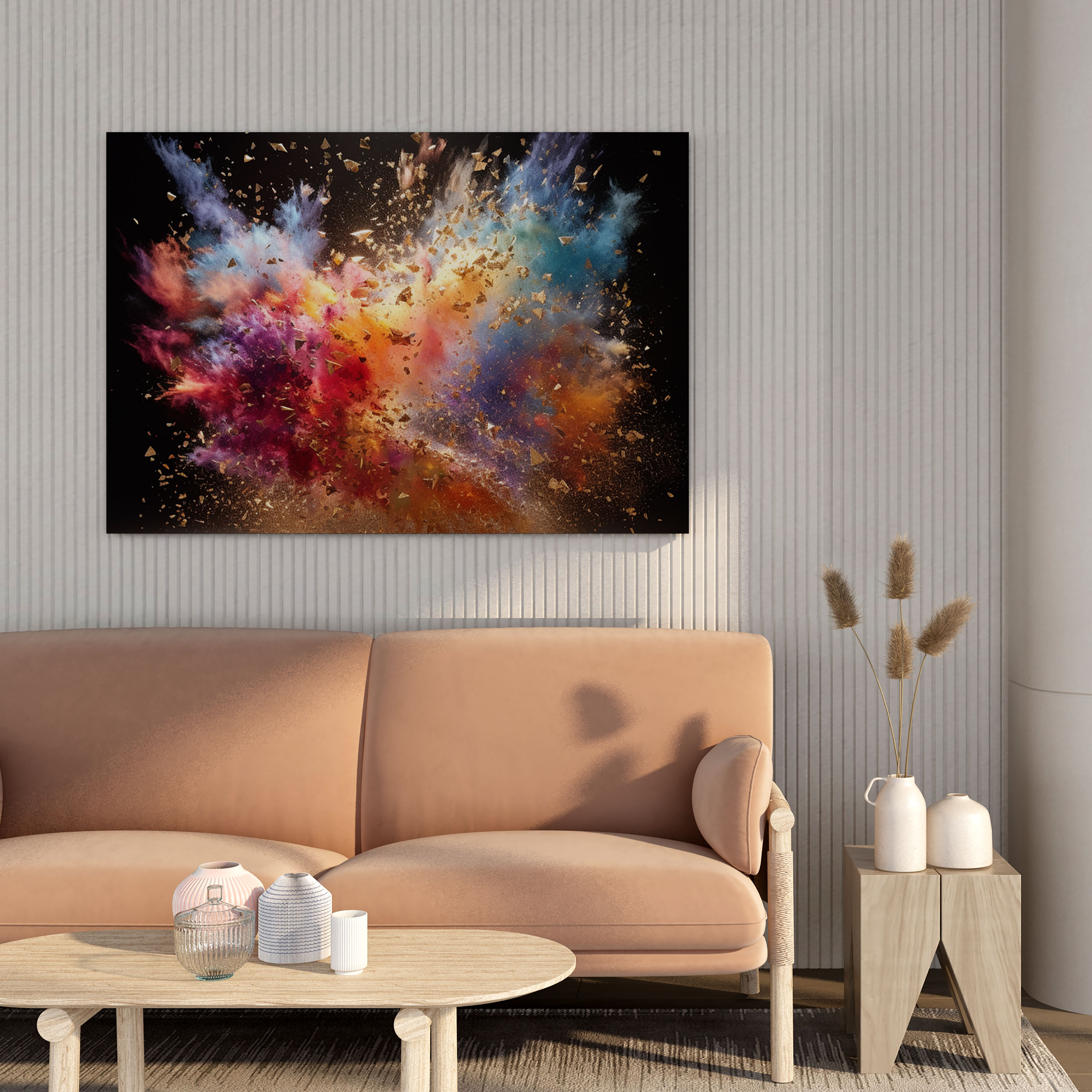 Glitter Canvas Print - Sparkling Glitter Explosion Wall Art - Glitter, Shimmer, Wall Decoration, Printing Techniques