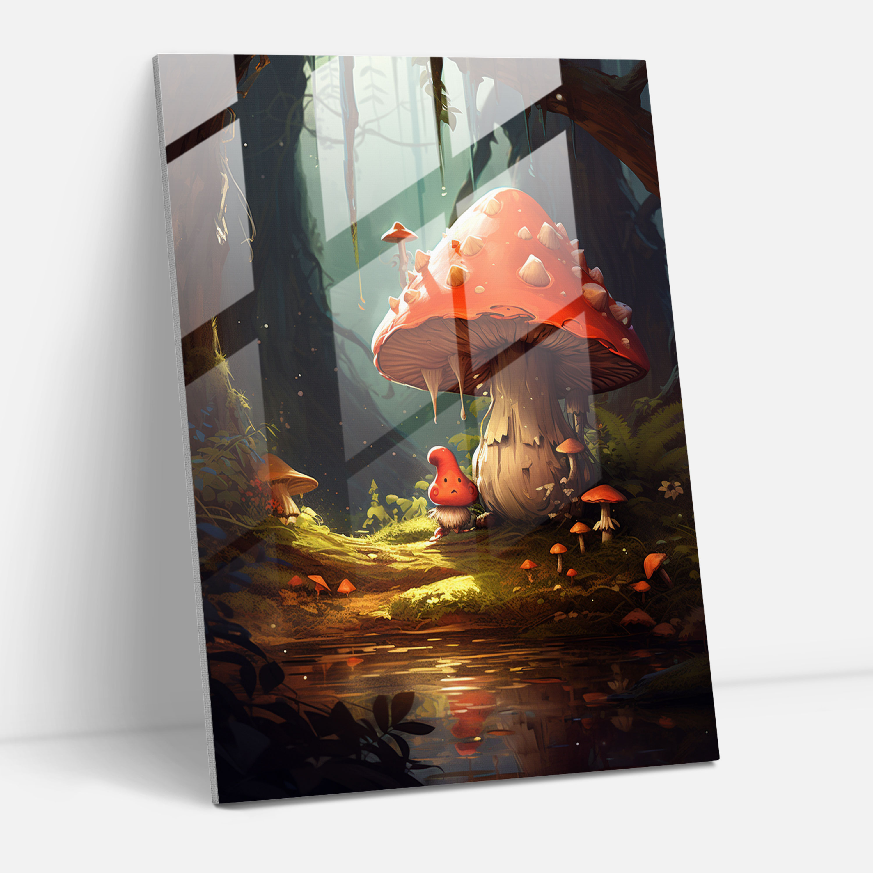 Gnome Glass Wall Art - Gnome, Glass Print, Glass Art, Wall Decoration