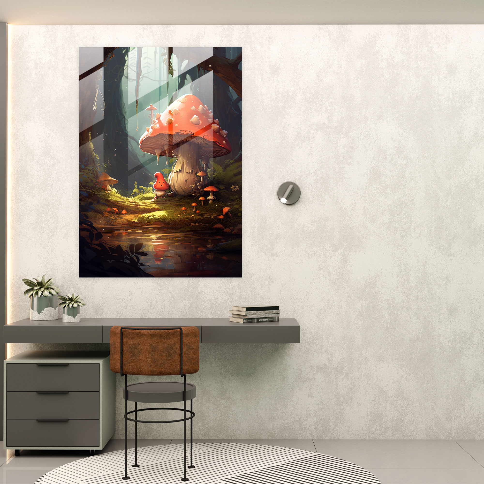 Gnome Glass Wall Art - Gnome, Glass Print, Glass Art, Wall Decoration