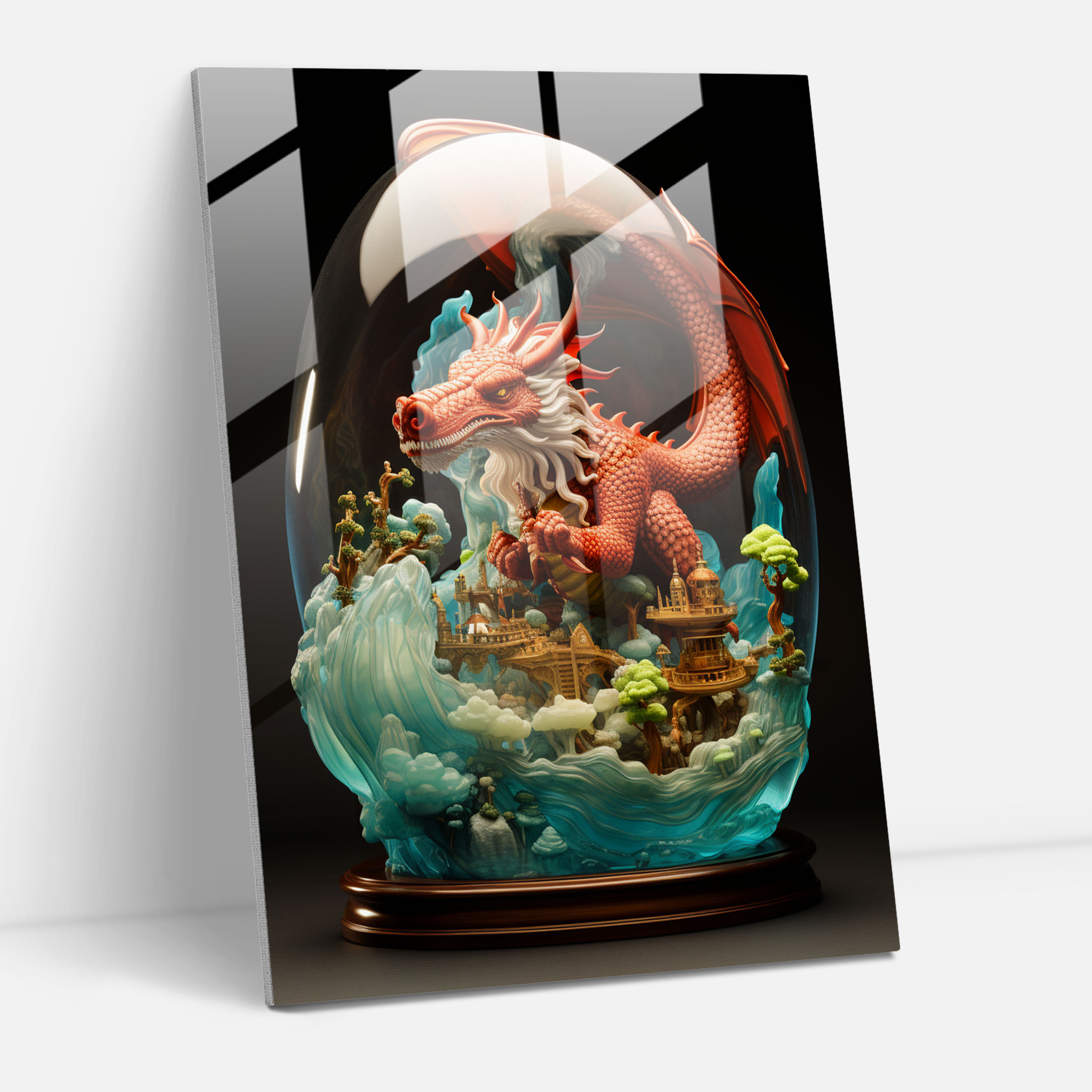 Fantasy Gnome Glass Wall Art - Gnome, Blend Of Fantasy, Glass Art, Glass Print