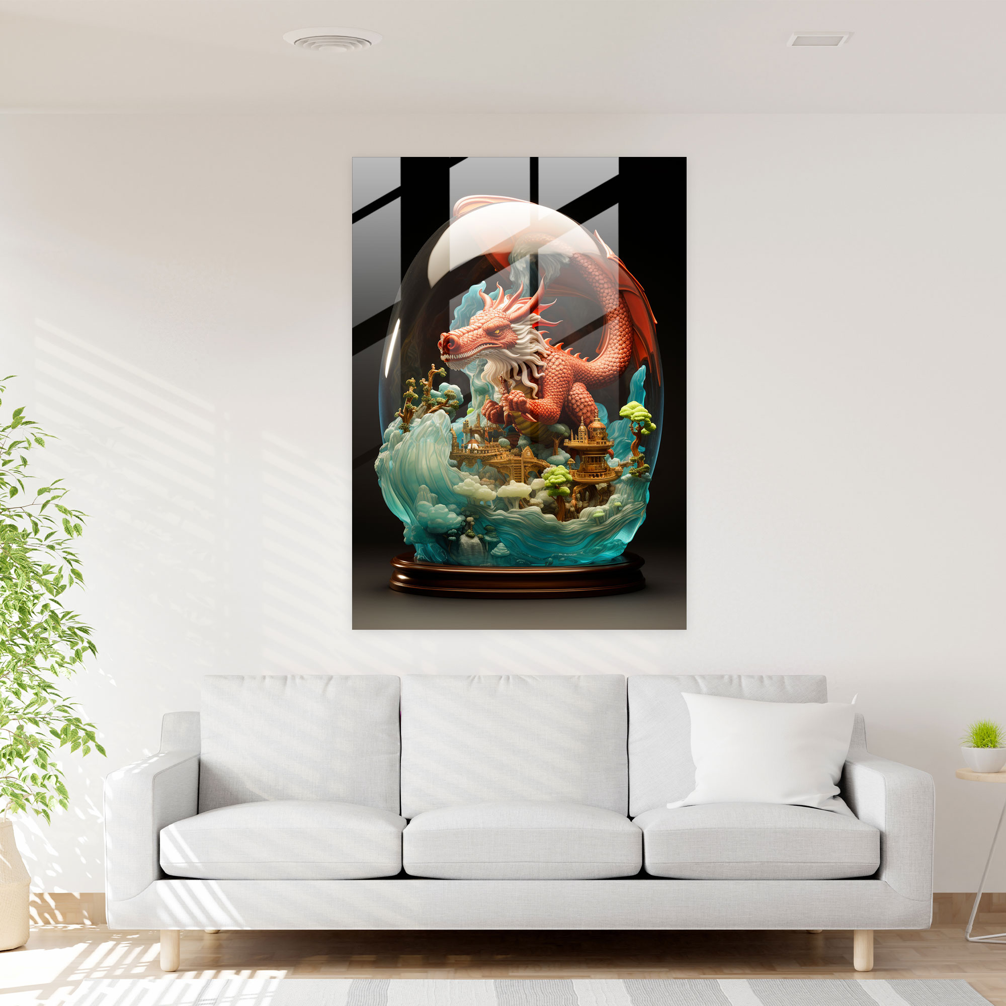 Fantasy Gnome Glass Wall Art - Gnome, Blend Of Fantasy, Glass Art, Glass Print