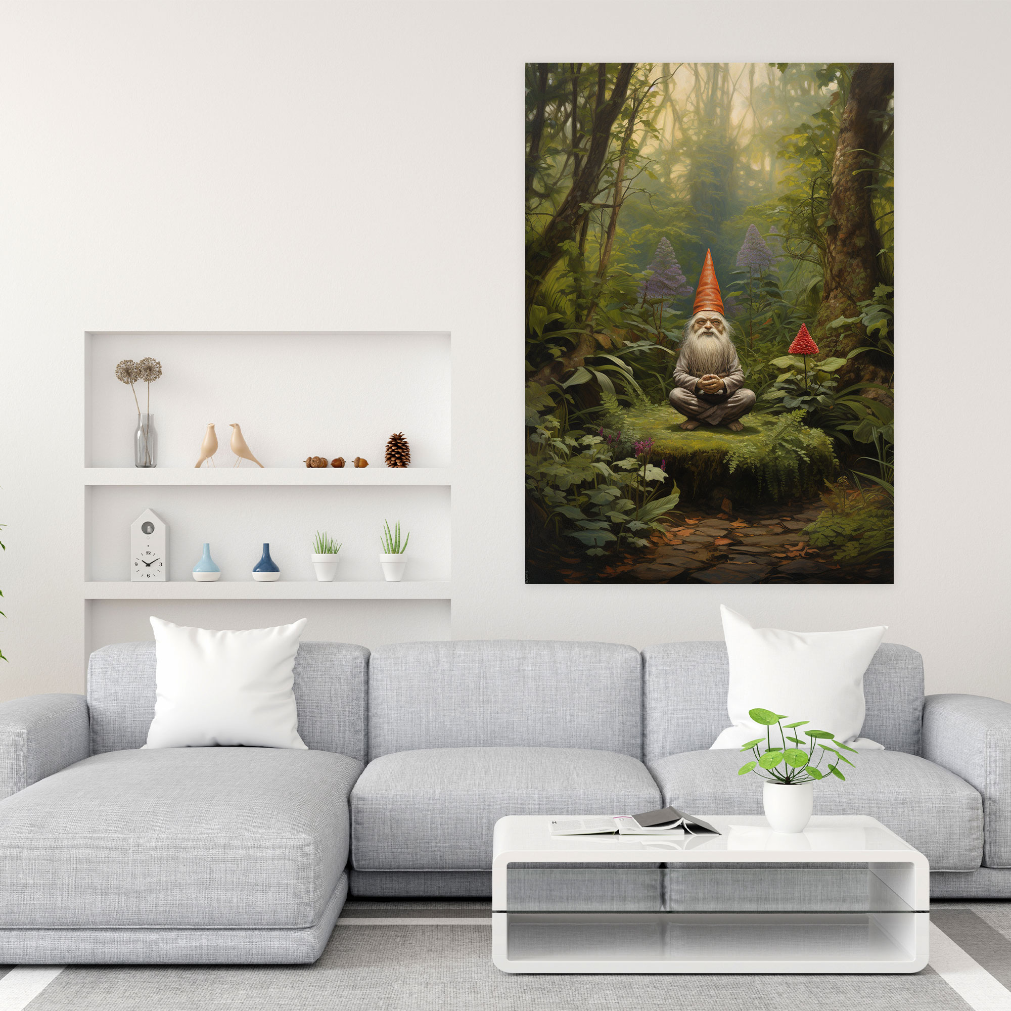 Gnome Canvas Print - Classic Oil Painting - Gnome, Gnome, Canvas Print, Home Decoration