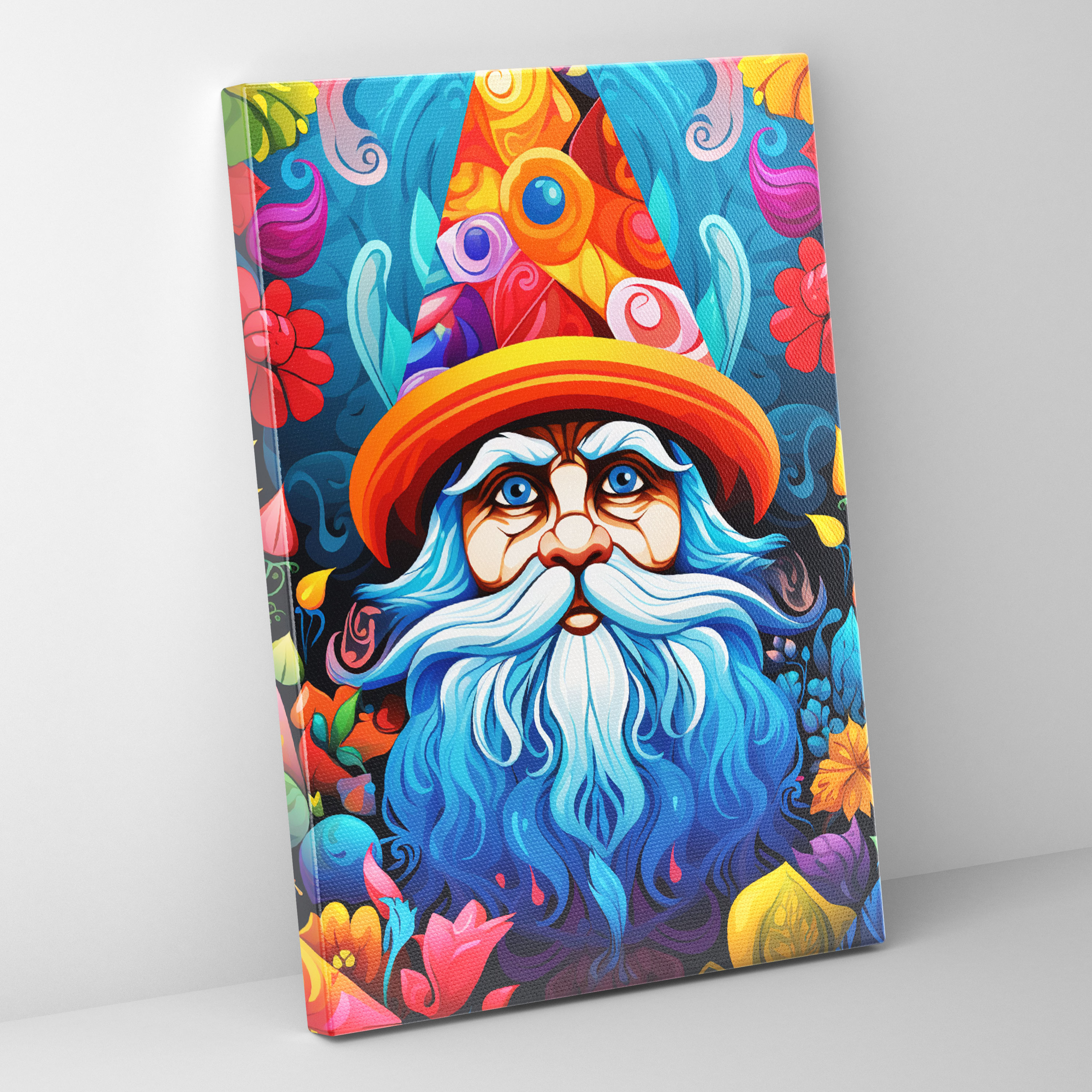 Gnome Wall Art - Pop Art Style Illustration - Gnome, Home Decoration, Wall Art, Canvas