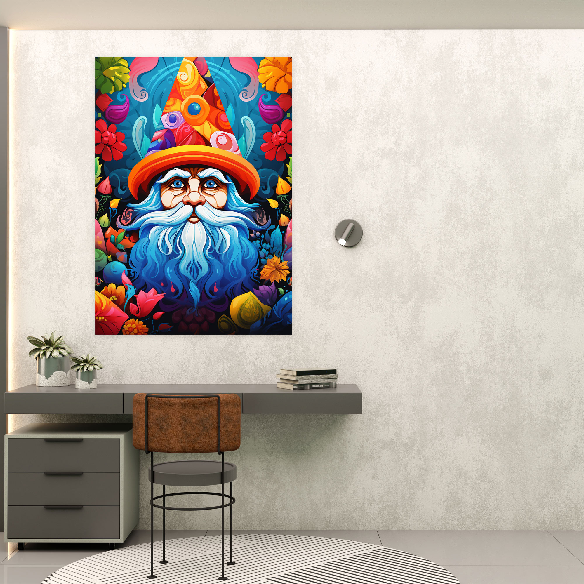 Gnome Wall Art - Pop Art Style Illustration - Gnome, Home Decoration, Wall Art, Canvas