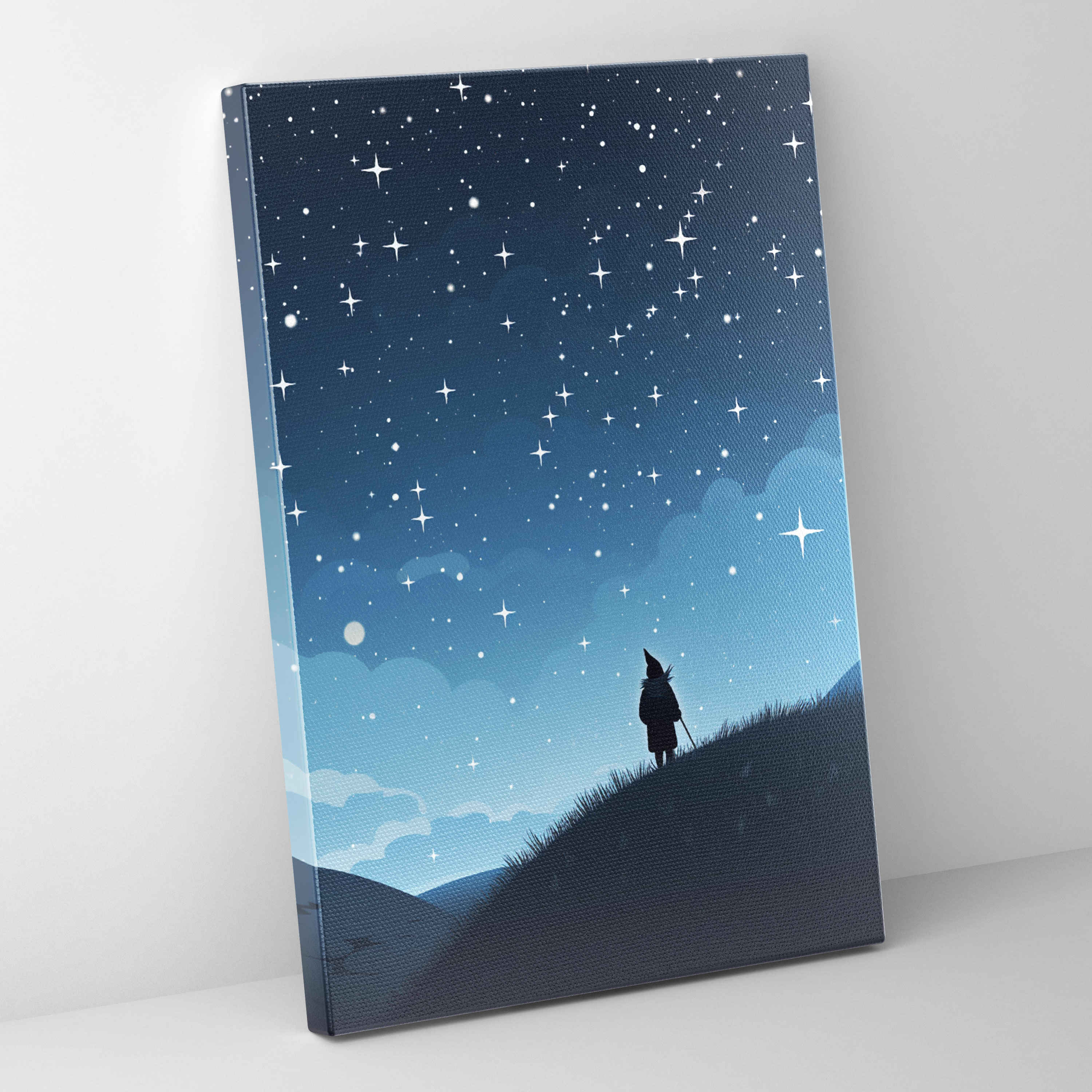 Minimalist Gnome Wall Art - Gnome, Silhouette, Wall Decoration, Wall Art