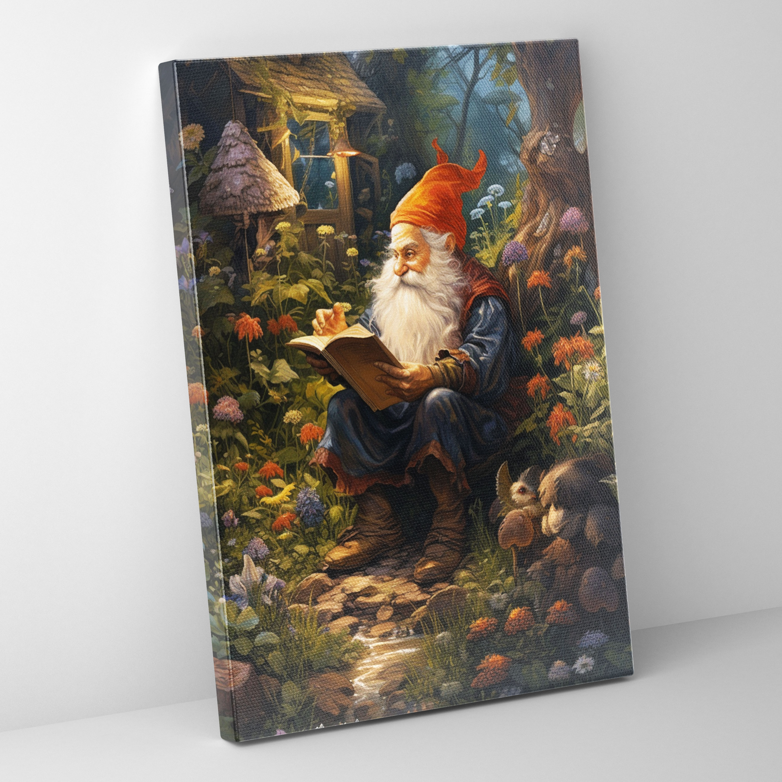 Realistic Gnome Wall Art - Gnome, Wall Decoration, Realistic Illustration, Canvas