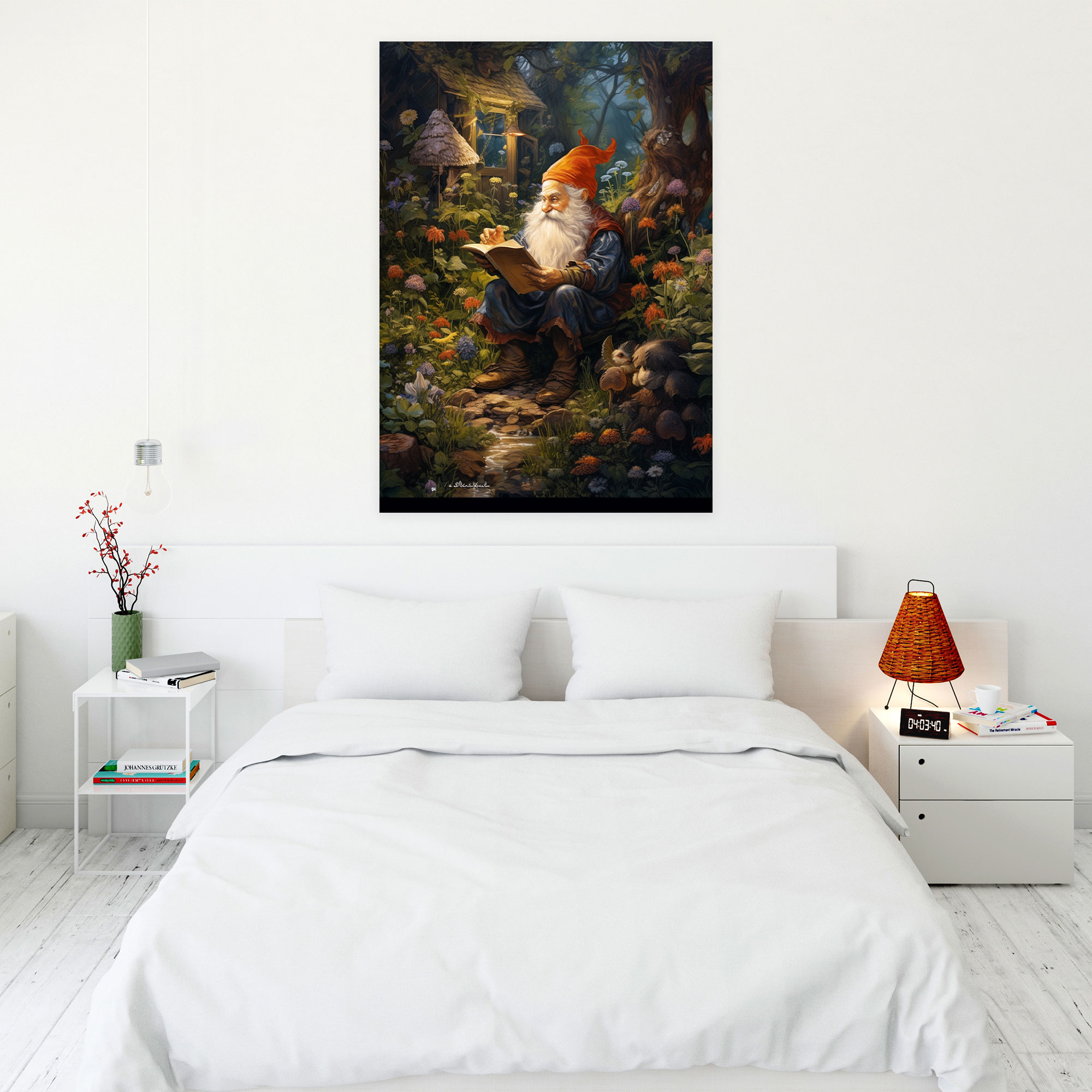 Realistic Gnome Wall Art - Gnome, Wall Decoration, Realistic Illustration, Canvas