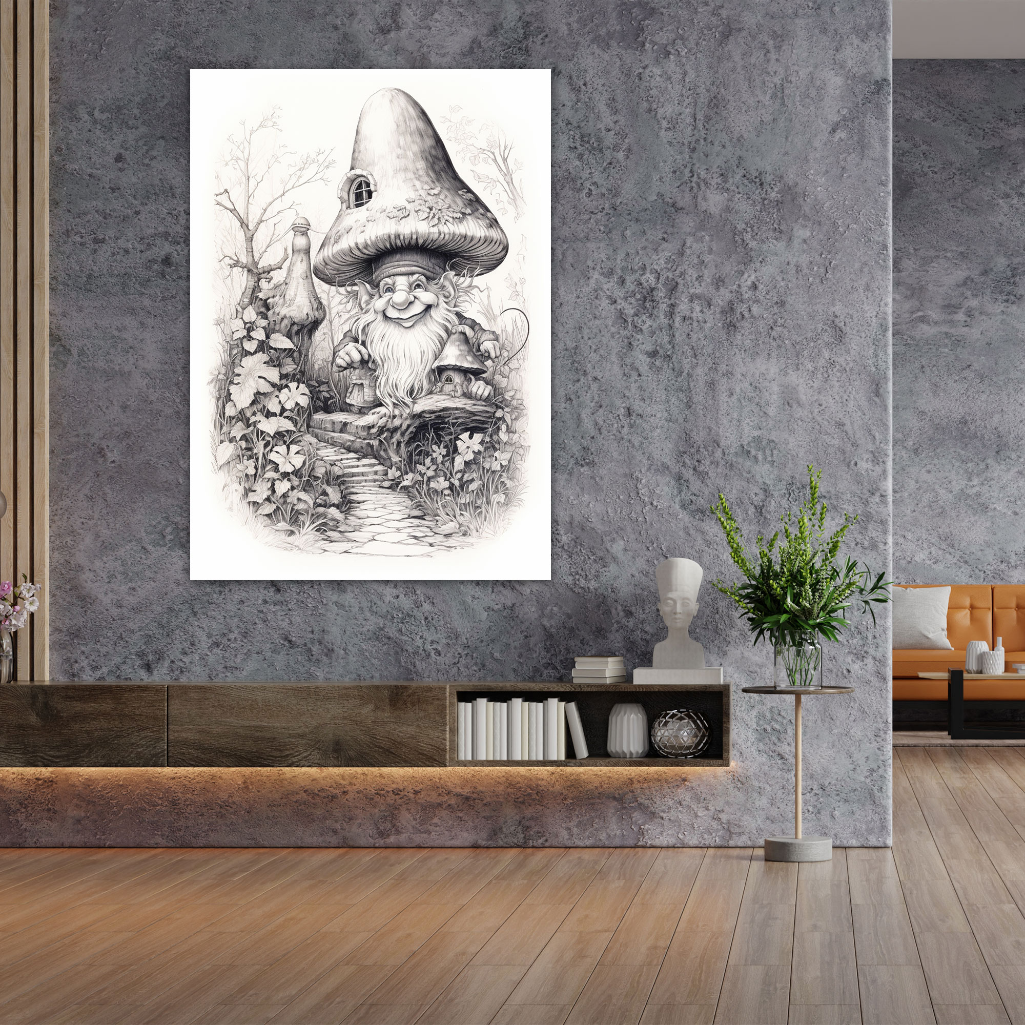 Enchanted Forest Gnome Canvas Print - Gnome, Gnome, Whimsy, Mystical