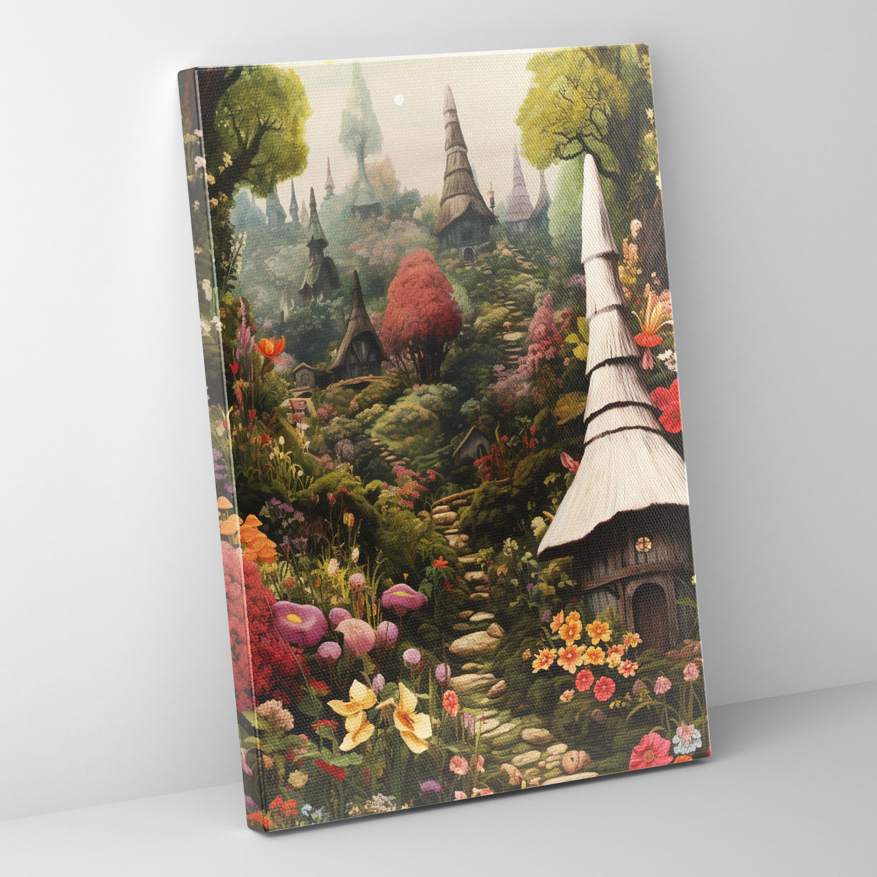 Gnome Village Canvas Print - Gnome, Gnome, Lush Green Trees, Canvas Print
