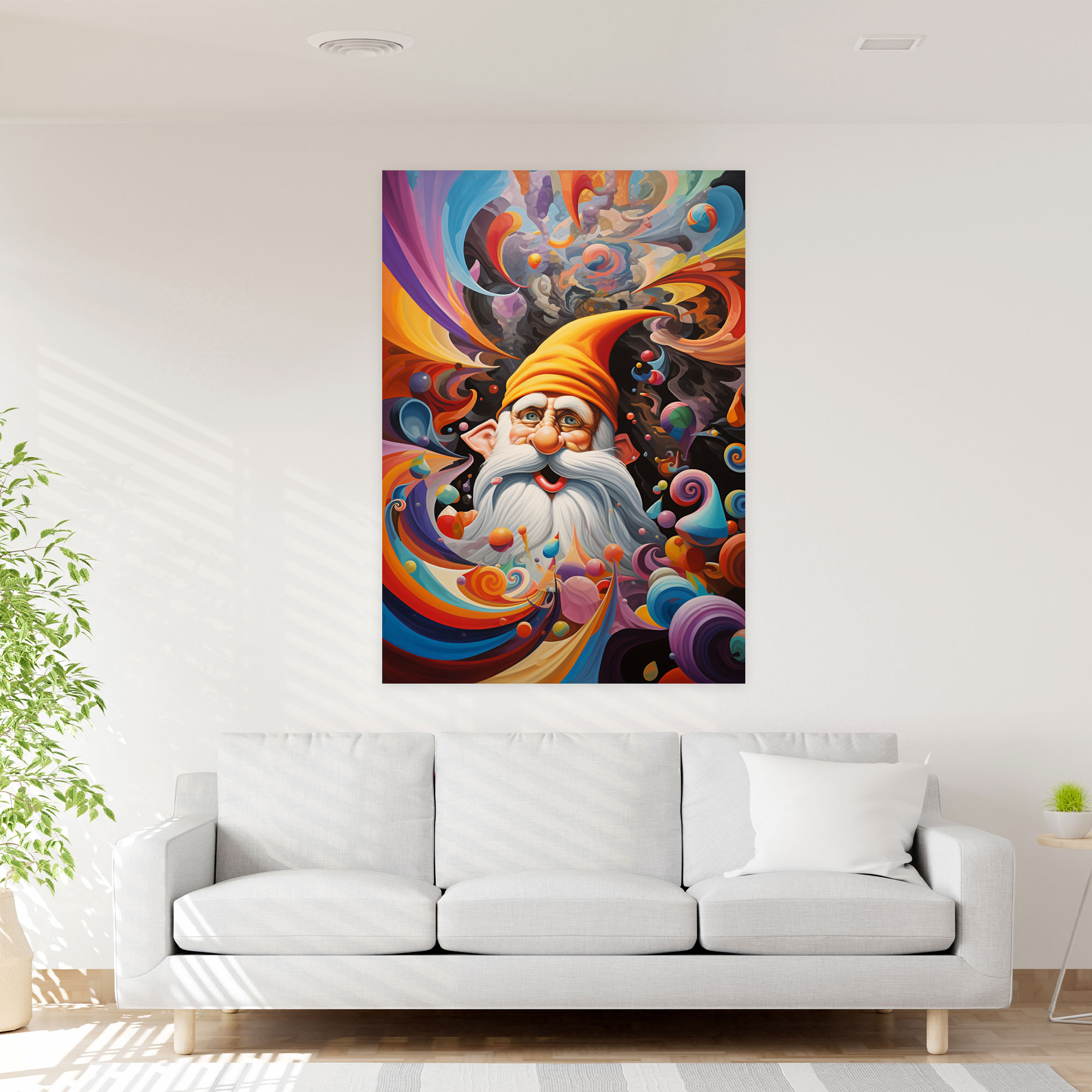 Gnome Canvas Print - Surreal Acrylic Wall Art - Gnome, Canvas, Home Decoration, Wall Decoration