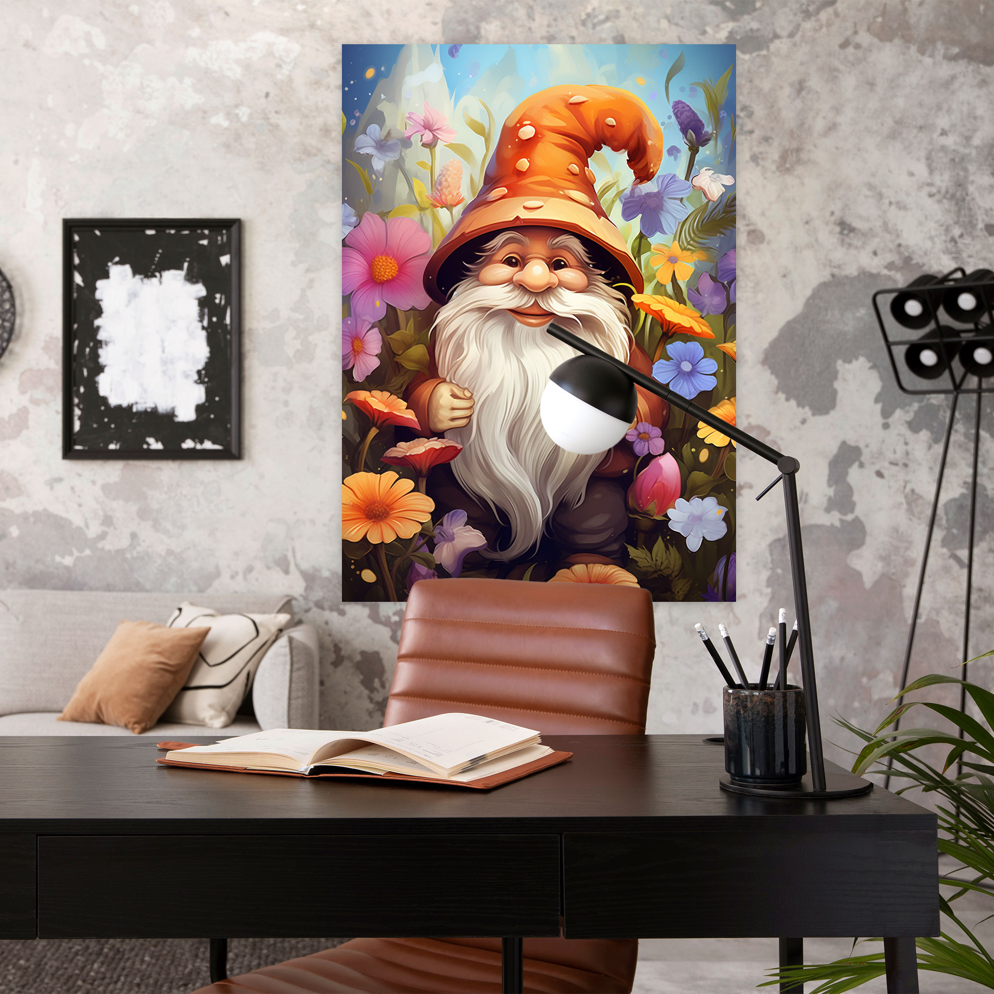 Gnome Canvas Print - Cartoon-Inspired Wall Art - Gnome, Wall Decoration, Gnome, Canvas Wall Art
