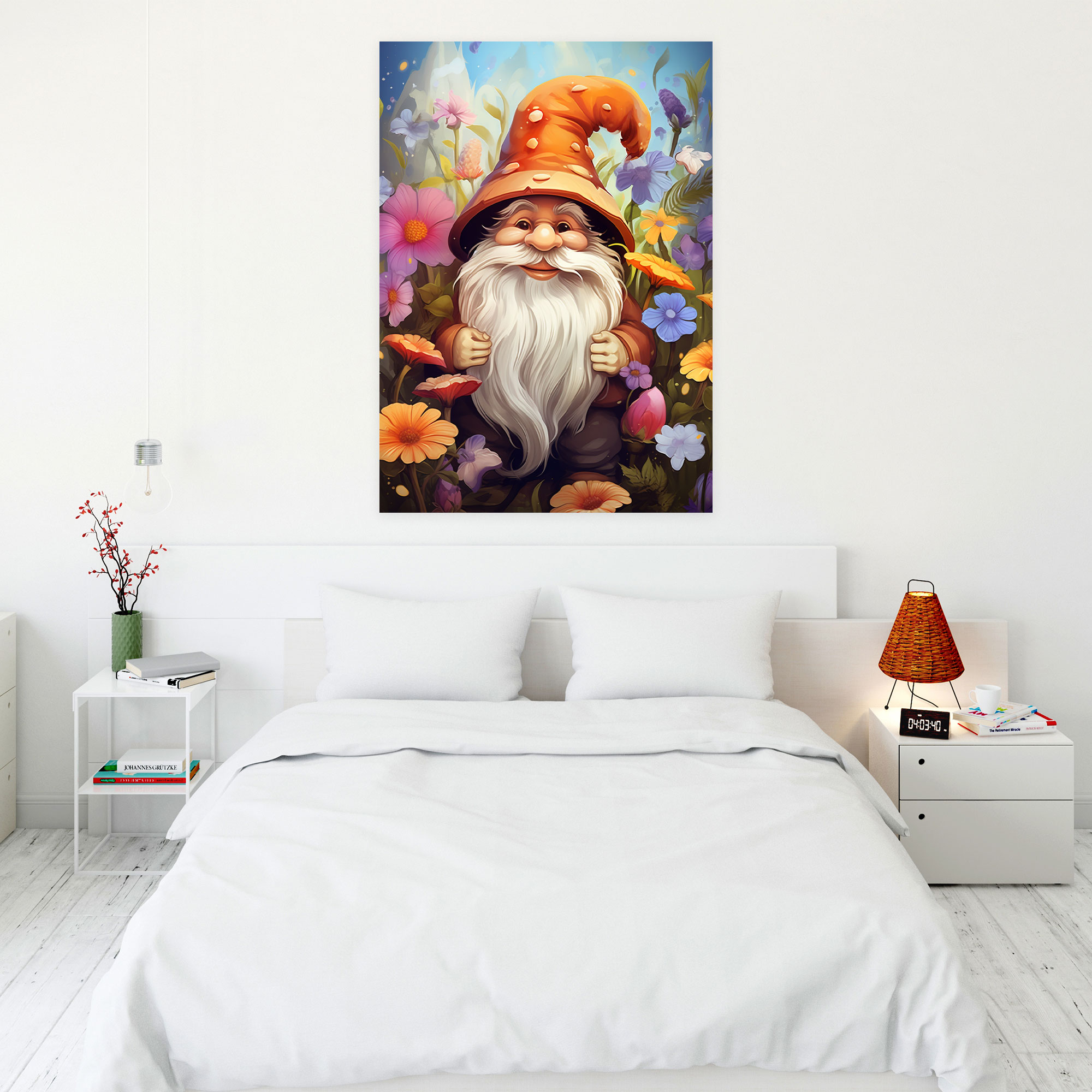 Gnome Canvas Print - Cartoon-Inspired Wall Art - Gnome, Wall Decoration, Gnome, Canvas Wall Art