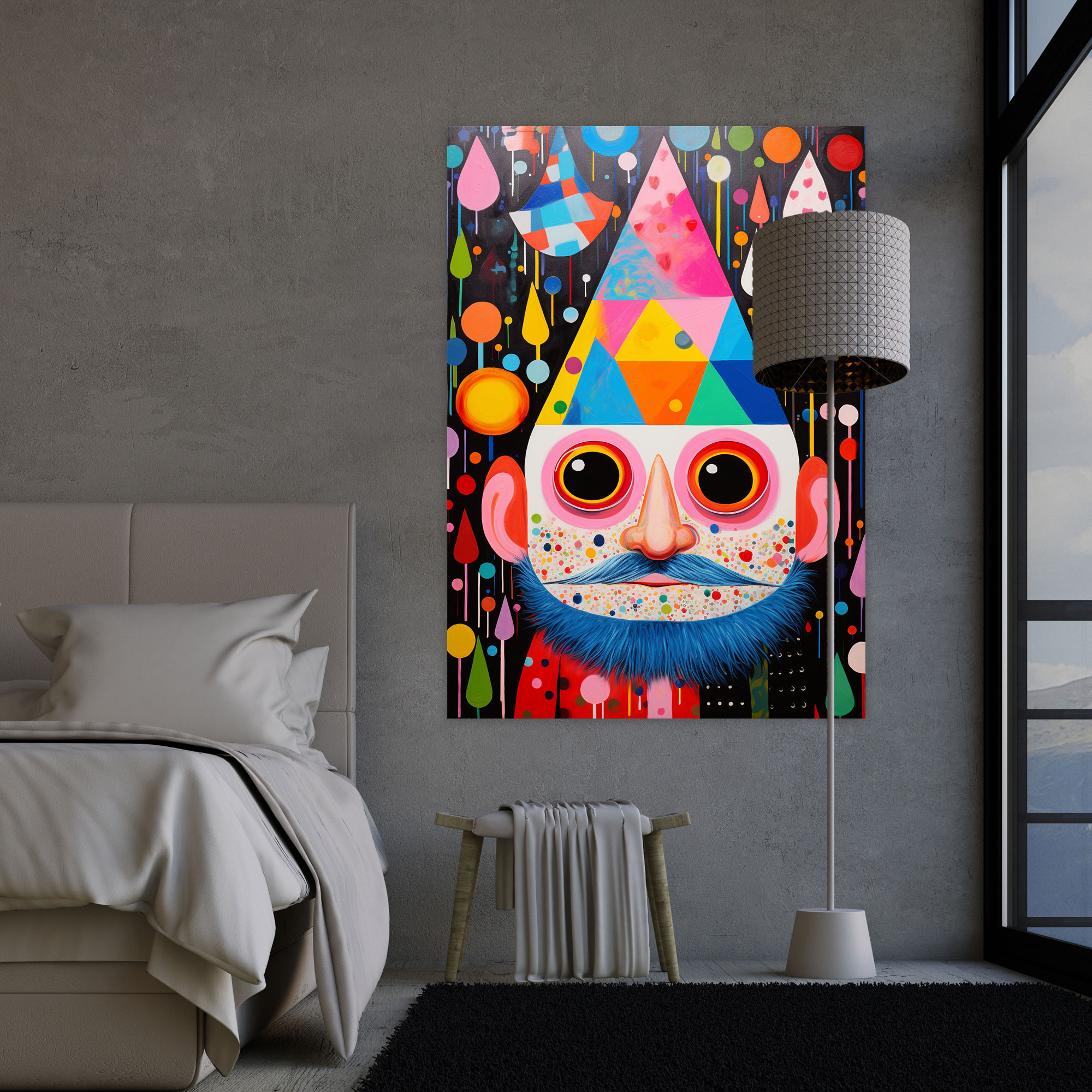 Gnome Canvas Print - Vibrant Pop Art Wall Art - Gnome, Canvas, Canvas Wall Art, Wall Decoration