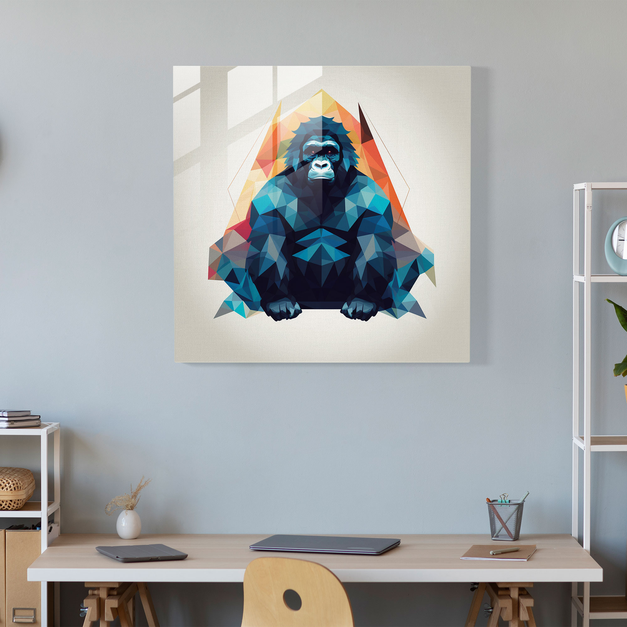 Gorilla Wall Decoration - Gorilla, Gorilla, Glass Wall Art, Modern Art