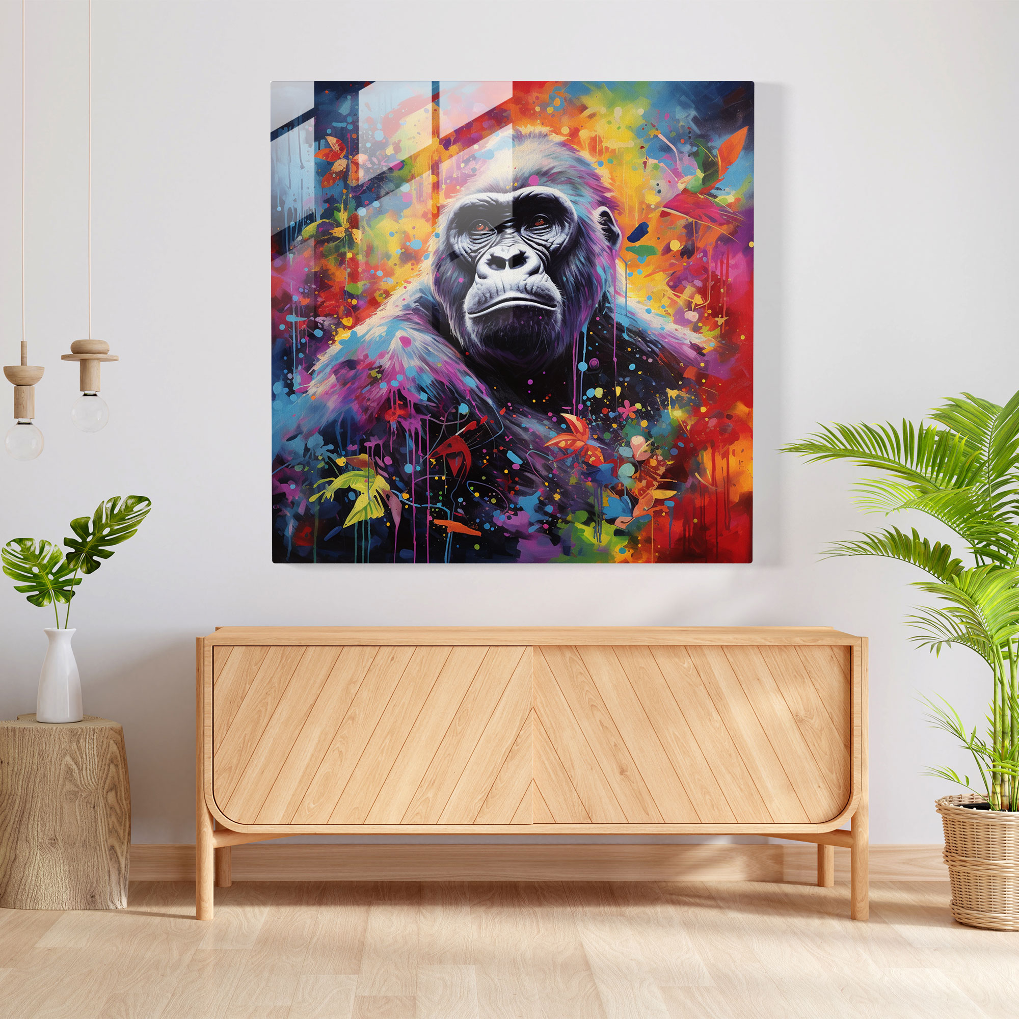 Gorilla Glass Print - Gorilla, Home Decoration, Gorilla, Surrealism