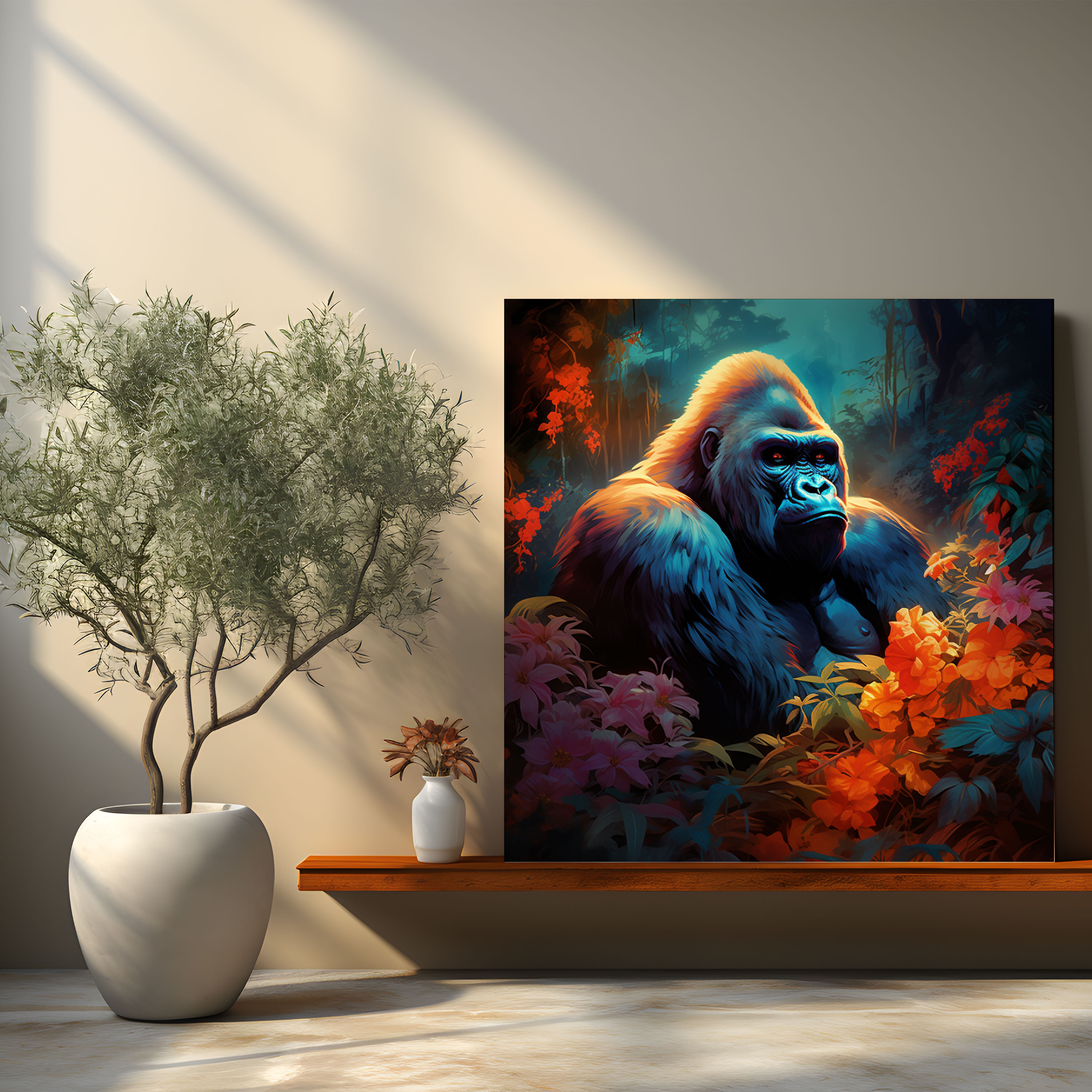 Gorilla Canvas Print - Gorilla, Canvas Wall Art, Canvas, Wall Art