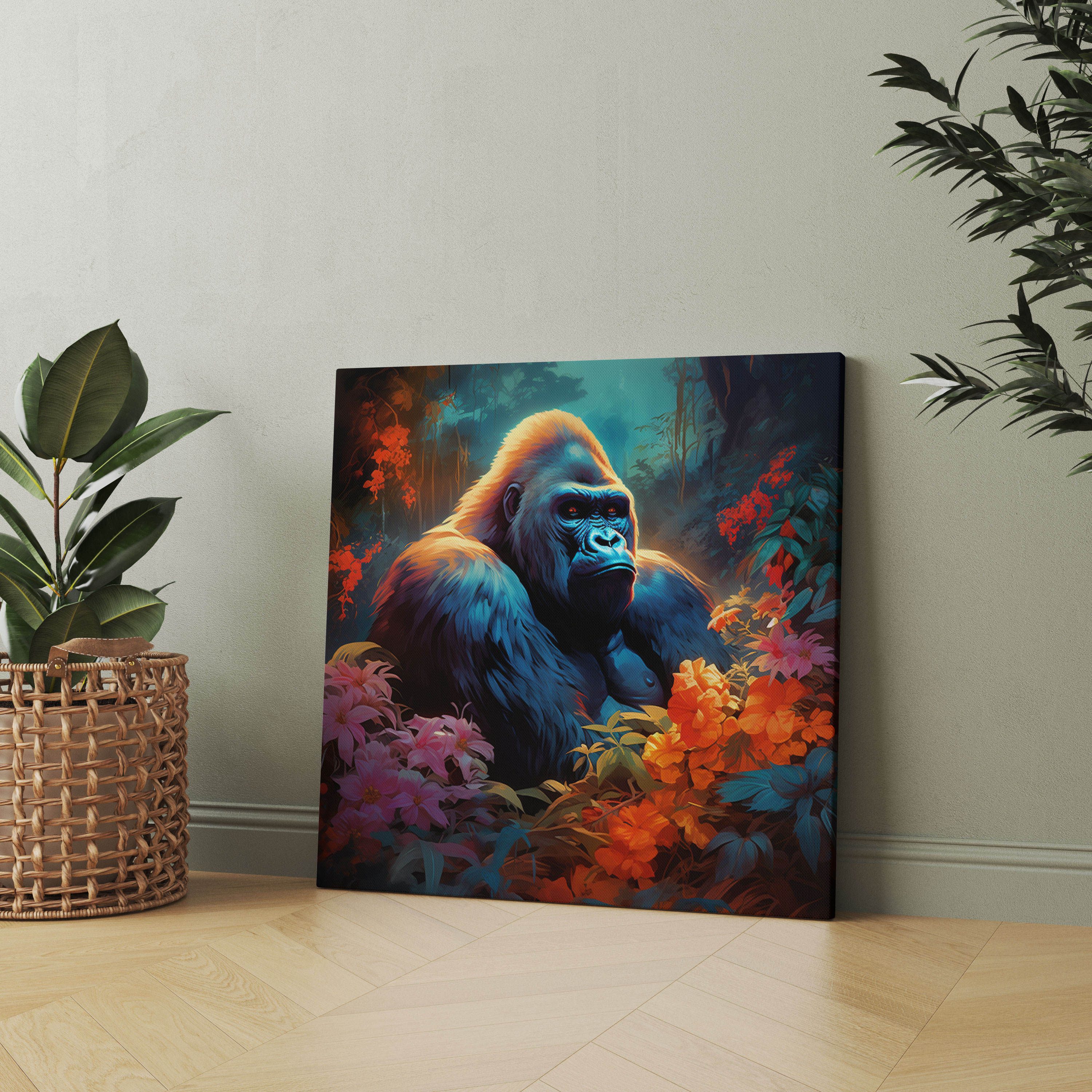 Gorilla Canvas Print - Gorilla, Canvas Wall Art, Canvas, Wall Art