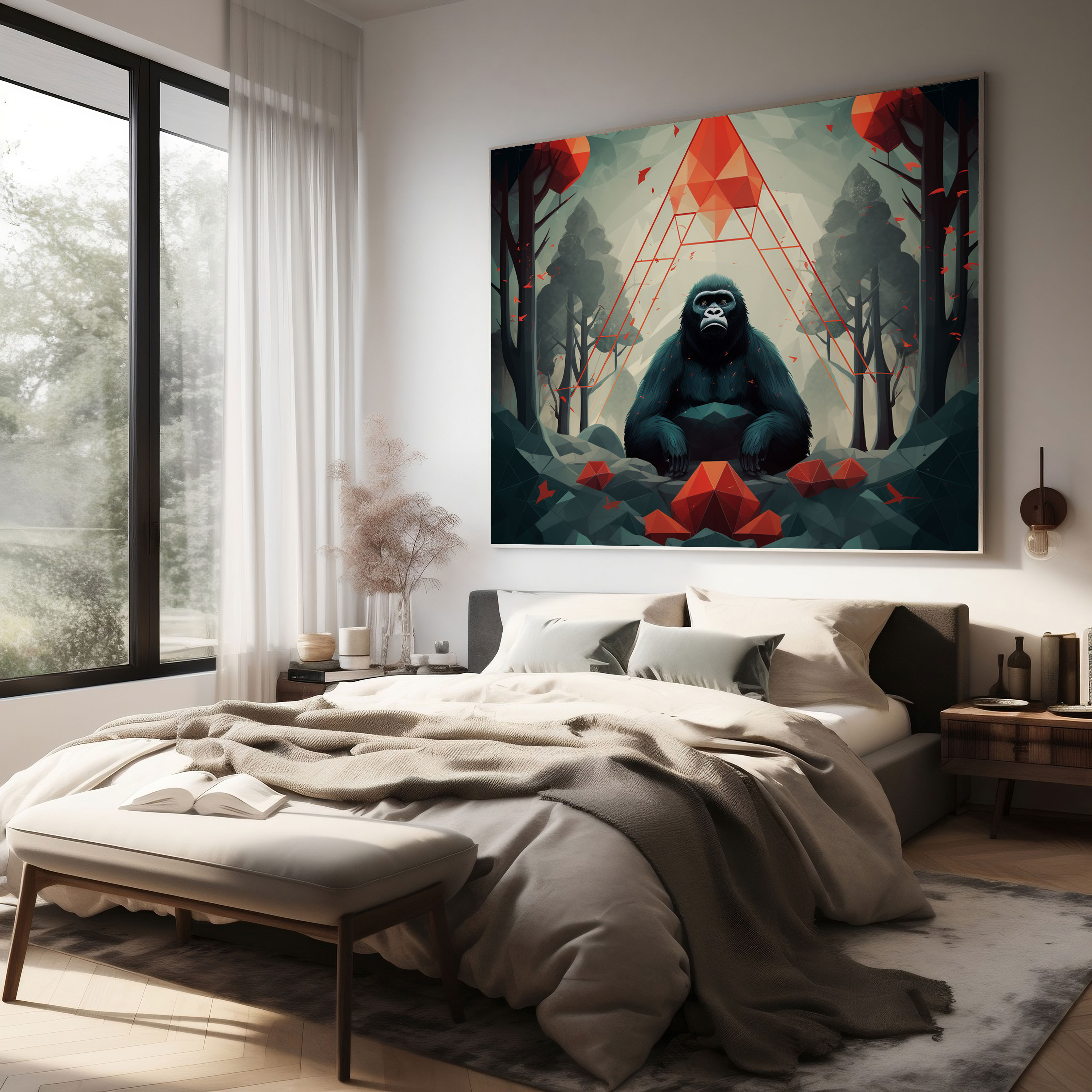 Gorilla Wall Art - Gorilla, Canvas Wall Art, Wall Art, Home Decoration