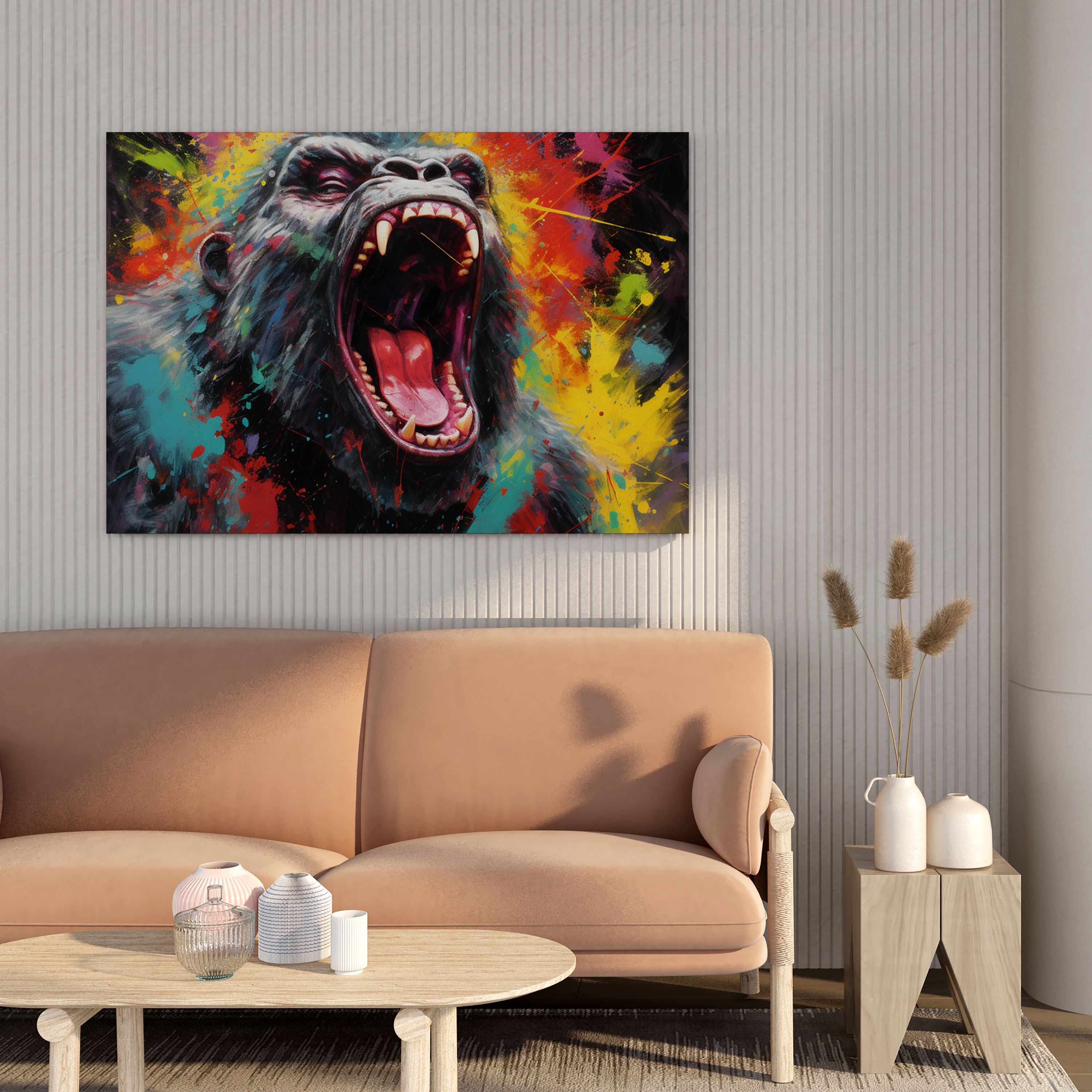 Gorilla Canvas Print - Gorilla, Energetic, Canvas, Home Decoration