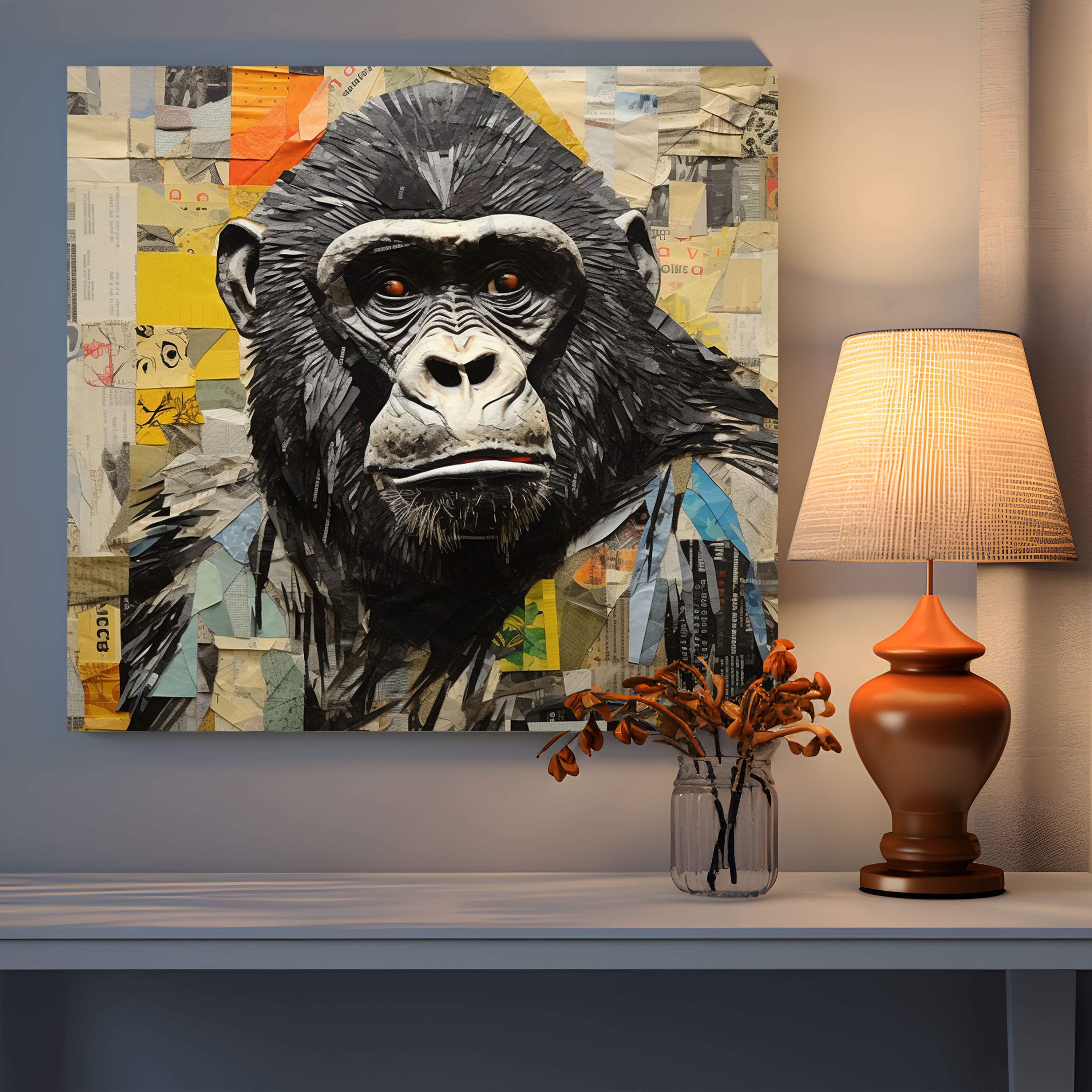 Gorilla Canvas Print - Gorilla, Wall Decoration, Fabric, Home Decoration
