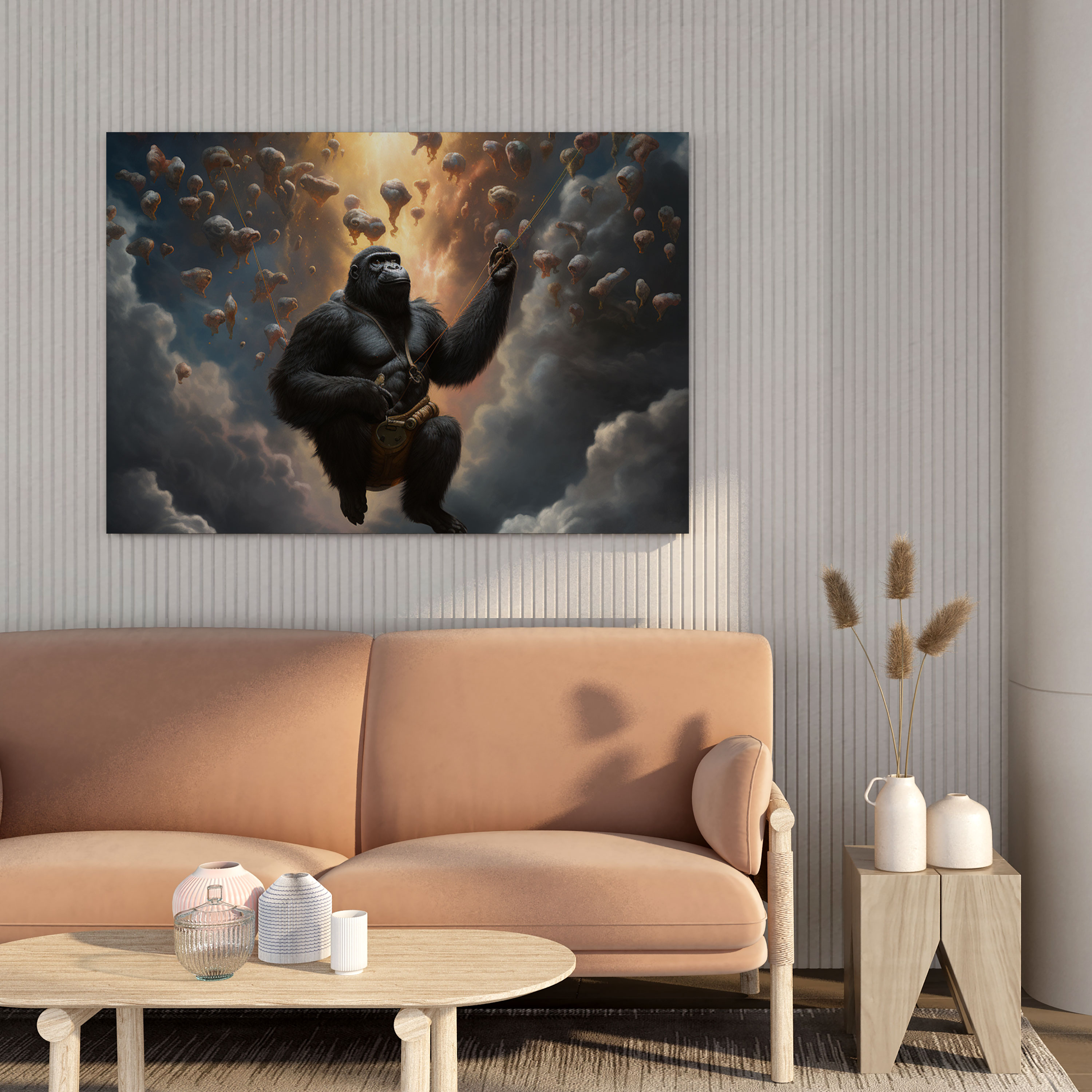 Gorilla Wall Decoration - Surreal Artwork - Gorilla, Gorilla, Mystery, Home Decoration