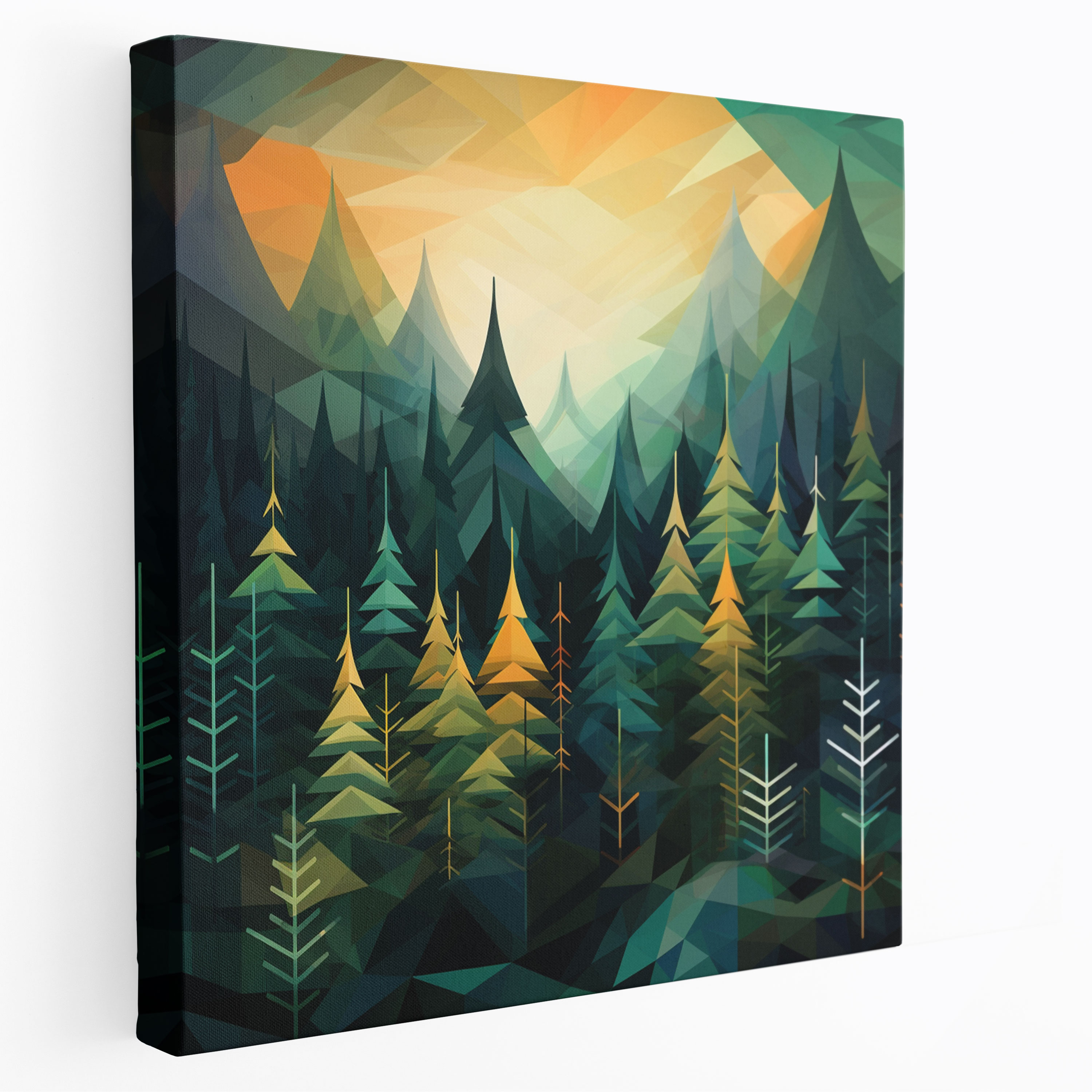 Green Pine Wall Decoration - Green Pine, Abstract Representation, Wall Decoration, Green Pine