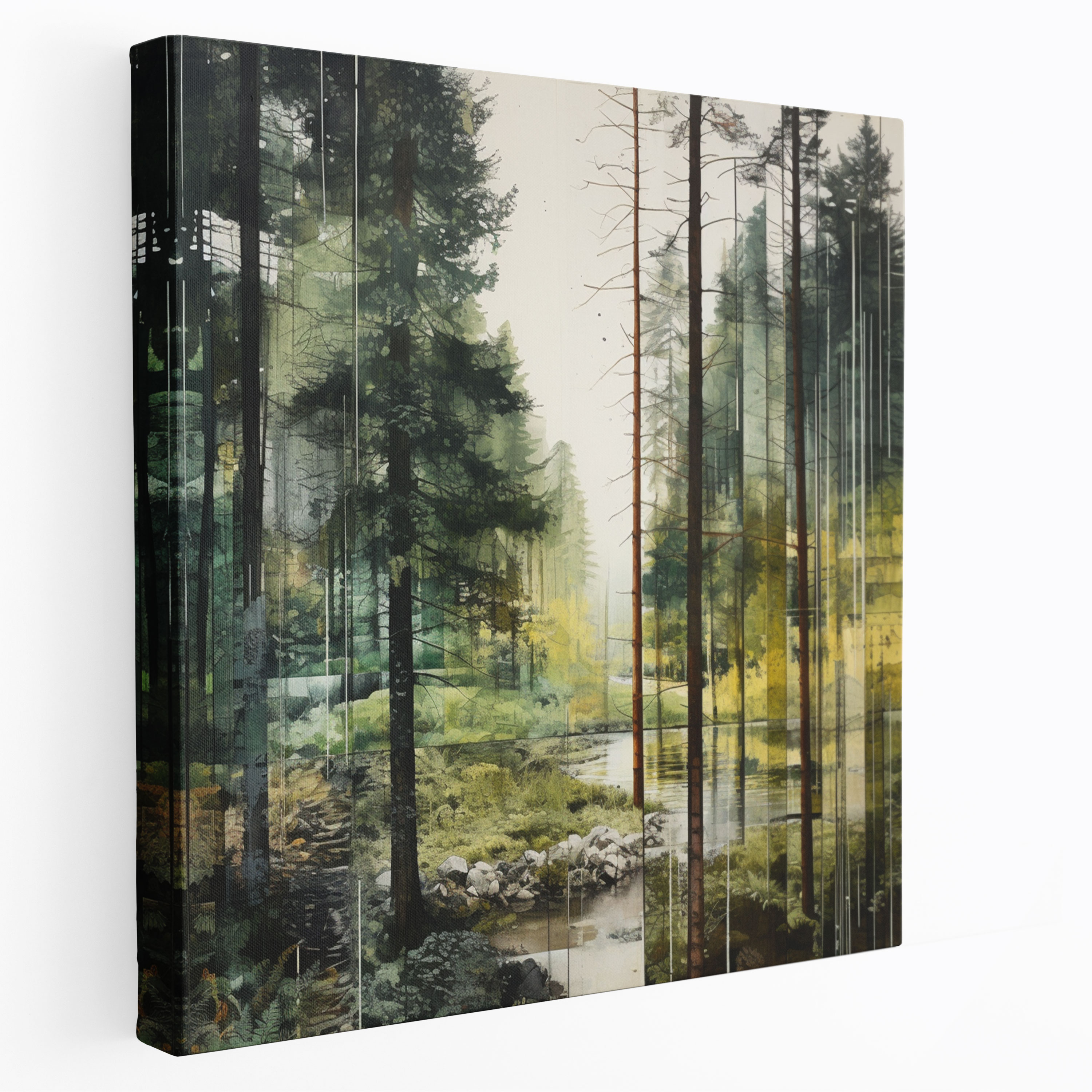 Green Pine Canvas Print - Green Pine, Home Decoration, Wall Art, Canvas Wall Art
