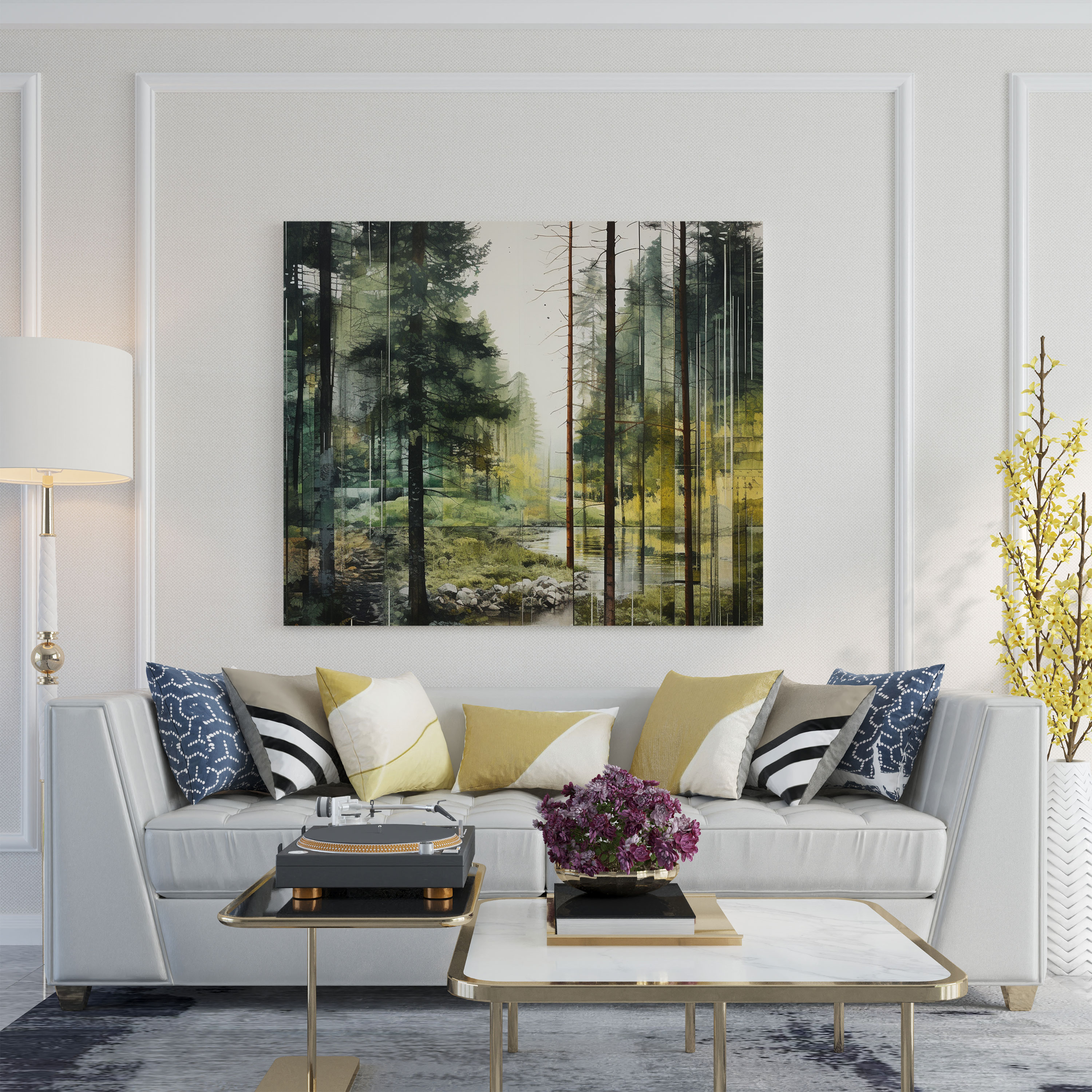 Green Pine Canvas Print - Green Pine, Home Decoration, Wall Art, Canvas Wall Art