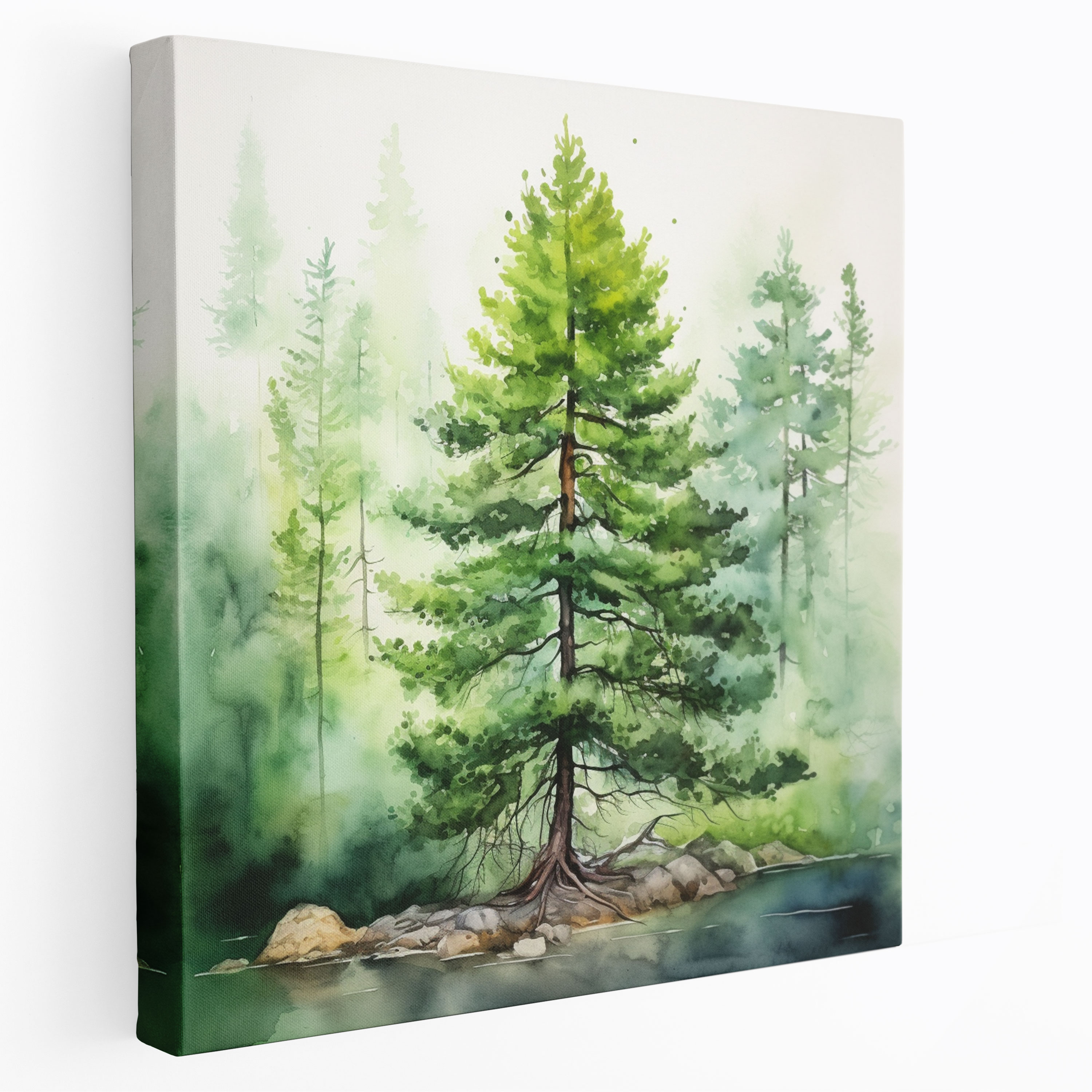 Green Pine Canvas Print - Green Pine, Canvas Wall Art, Green Pine, Wall Decoration