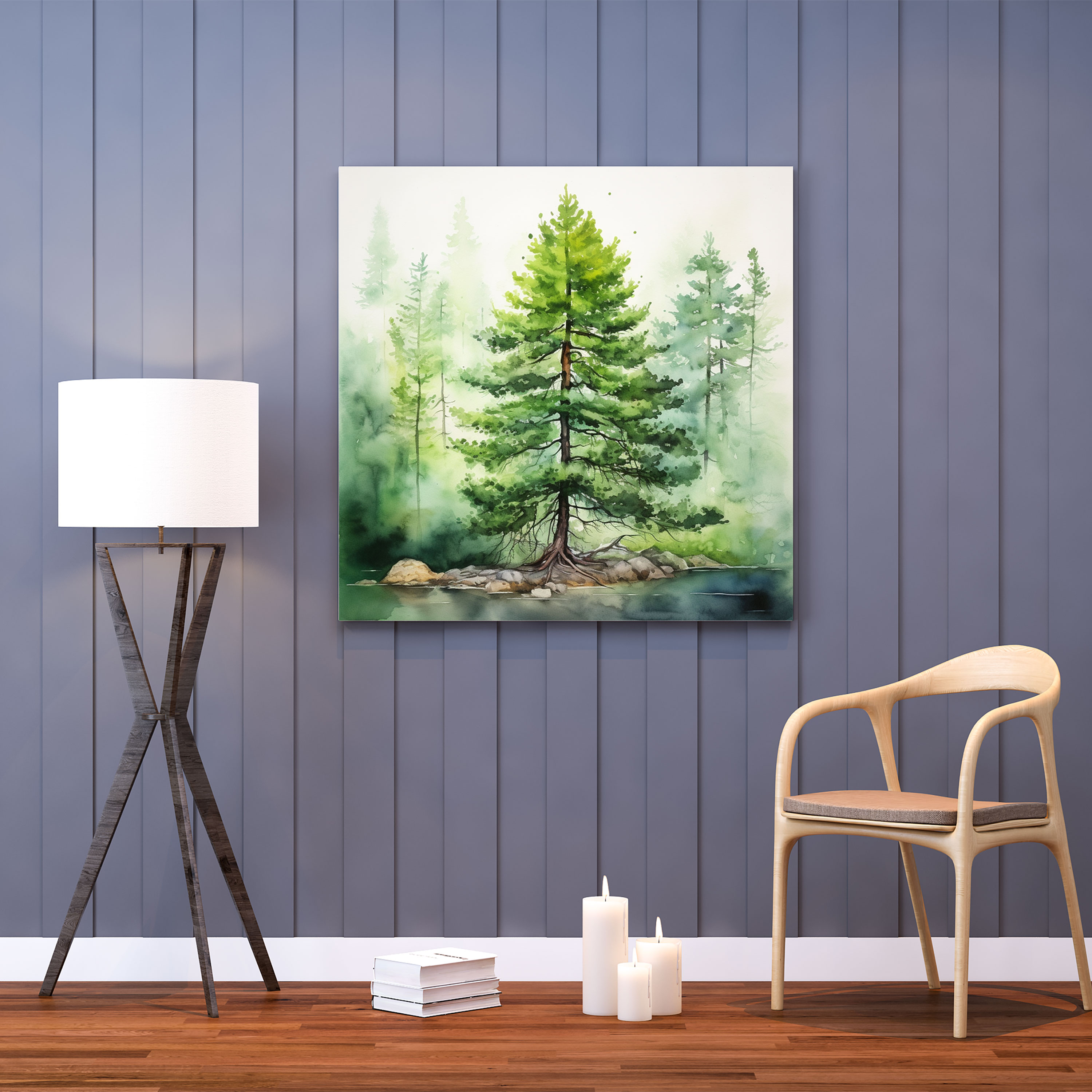 Green Pine Canvas Print - Green Pine, Canvas Wall Art, Green Pine, Wall Decoration
