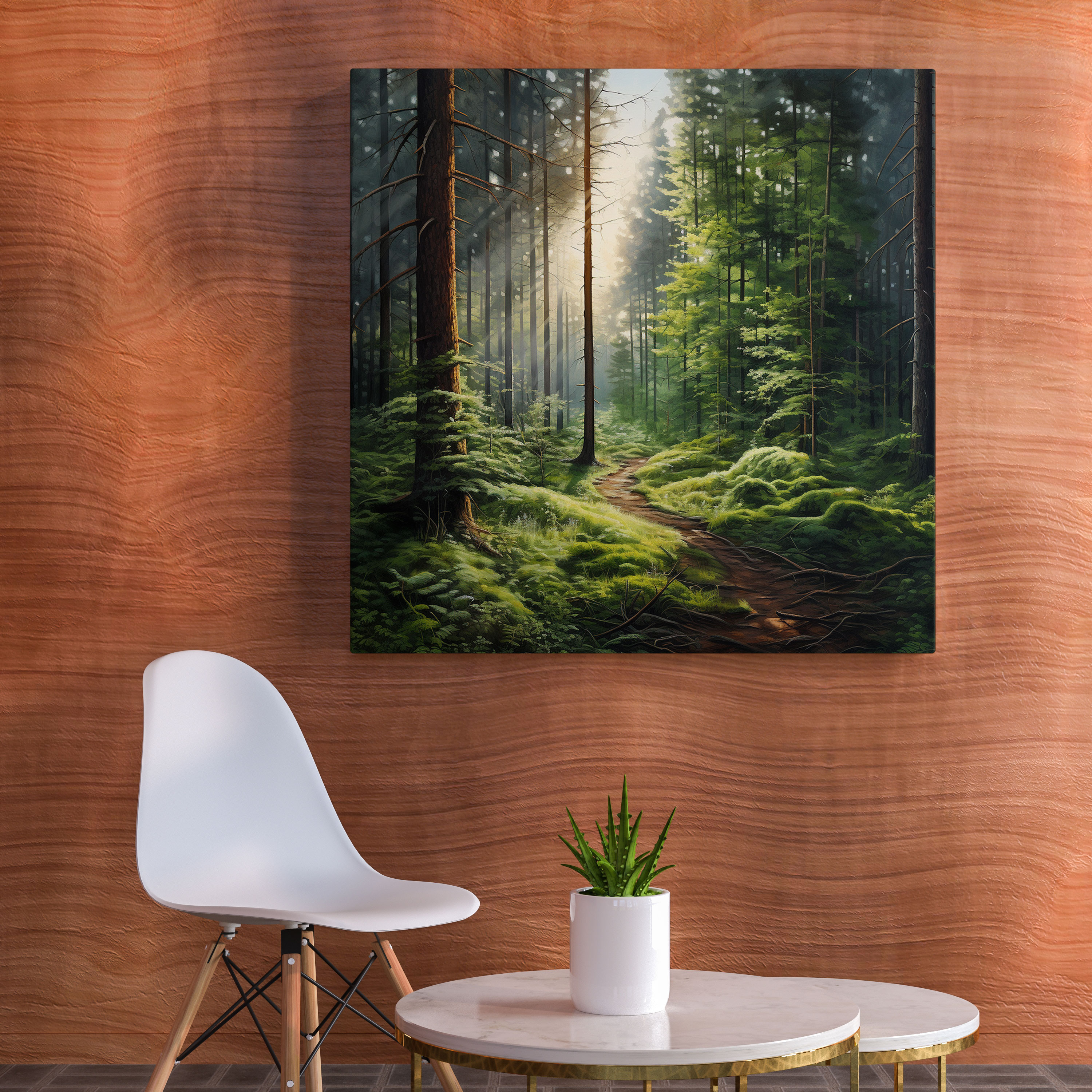 Green Pine Wall Art - Green Pine, Home Decoration, Green Pine, Sunlight